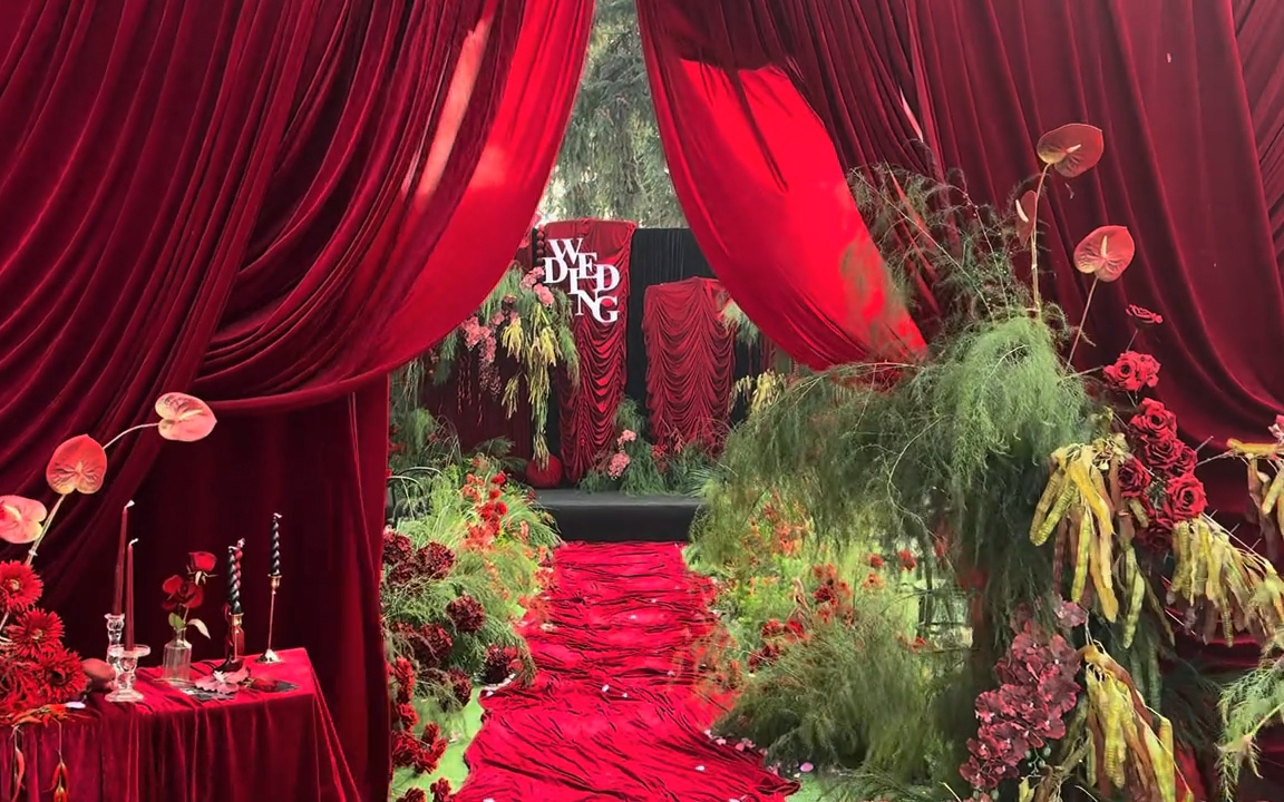 千禧婚禮-超有氛圍感的紅色婚禮??