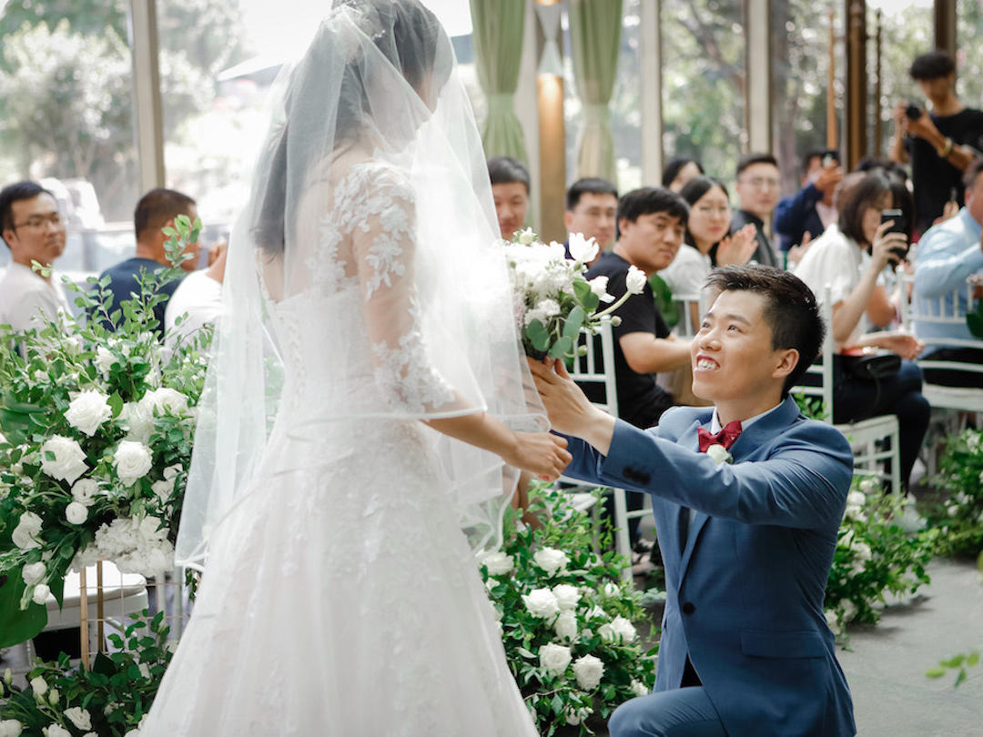 友缘花艺婚礼【阳光房白绿色婚礼】