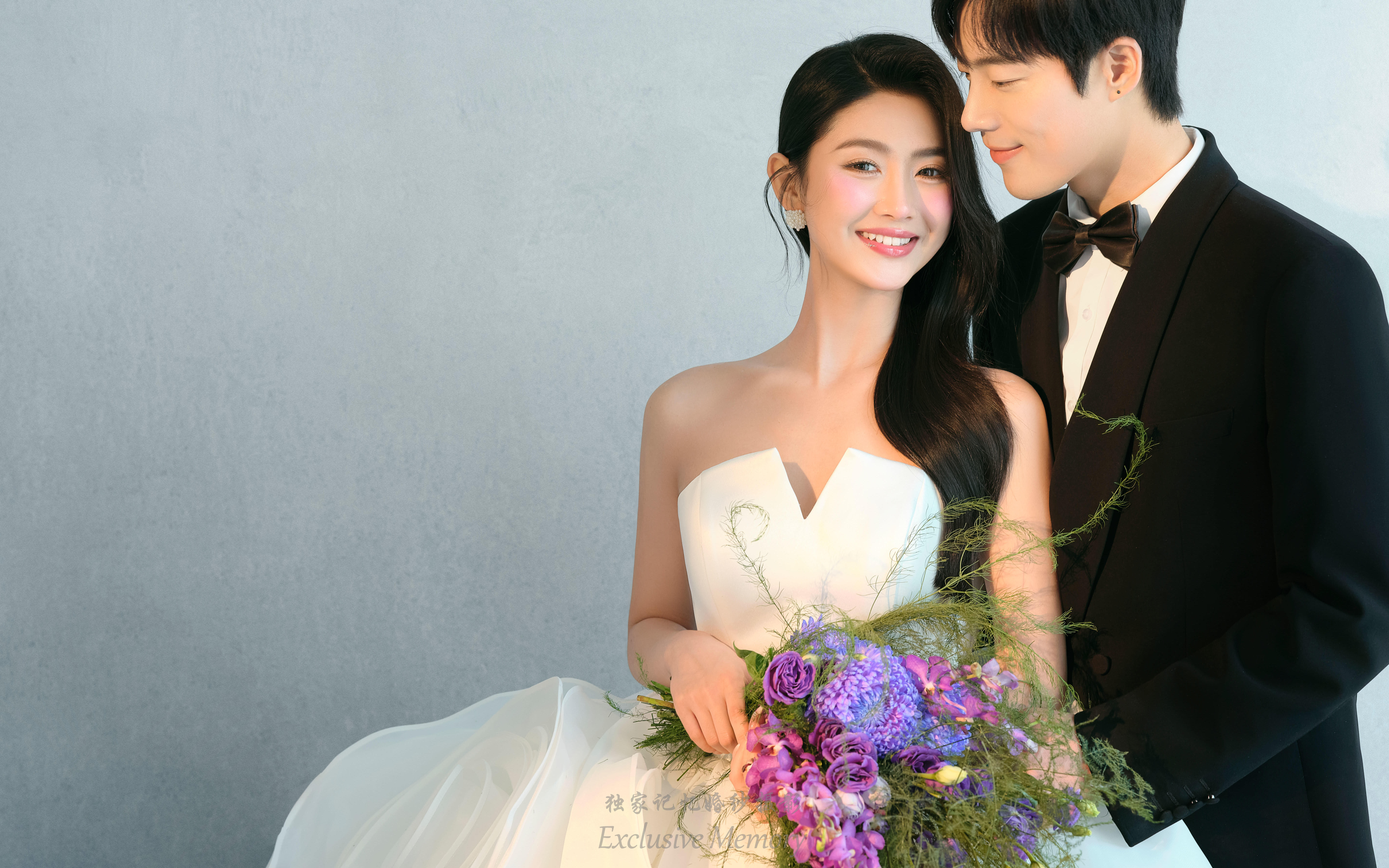 一束花就出片的韩式婚纱照？！