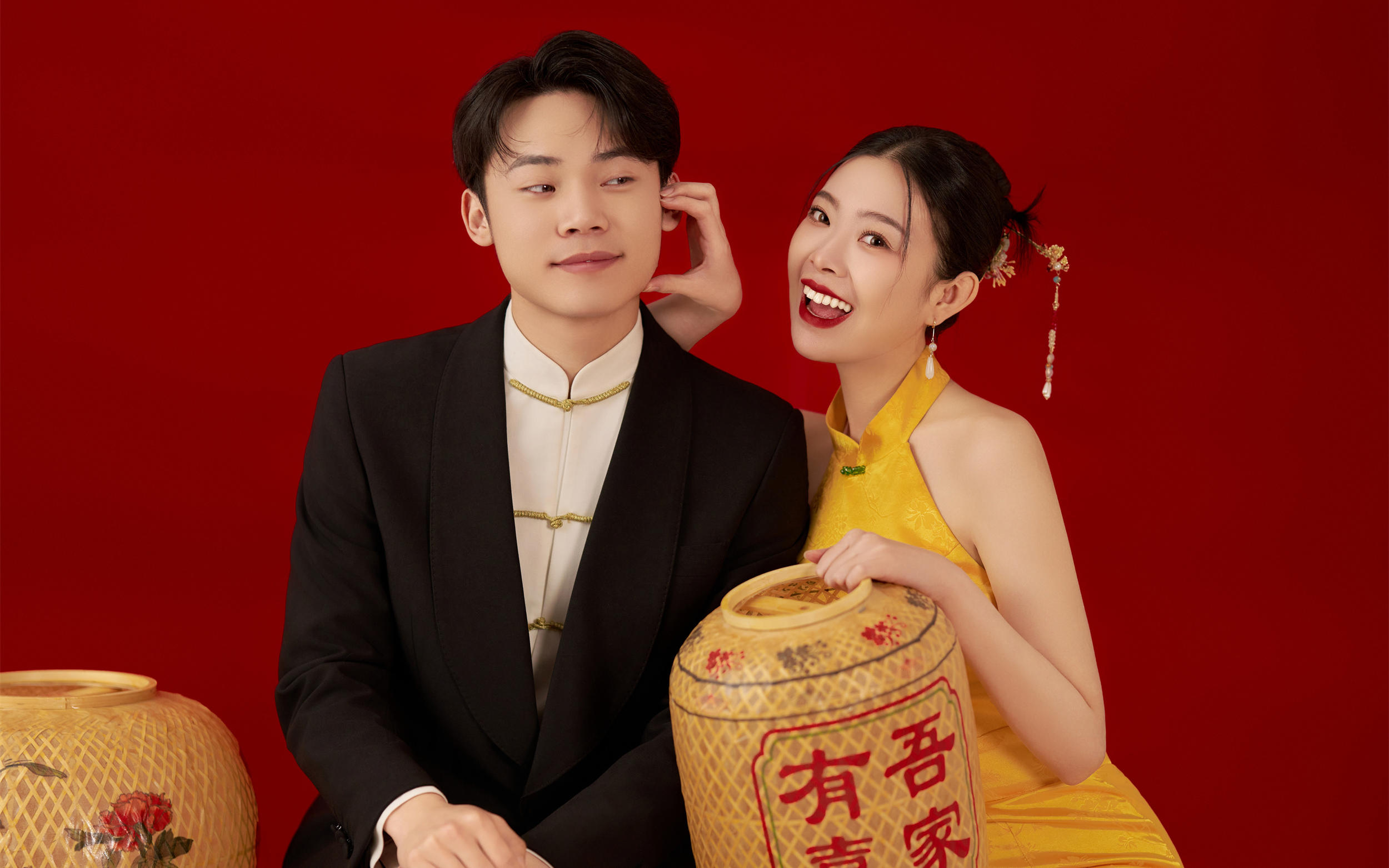 我結(jié)婚啦??超美的黃色旗袍喜嫁風(fēng)太甜啦??