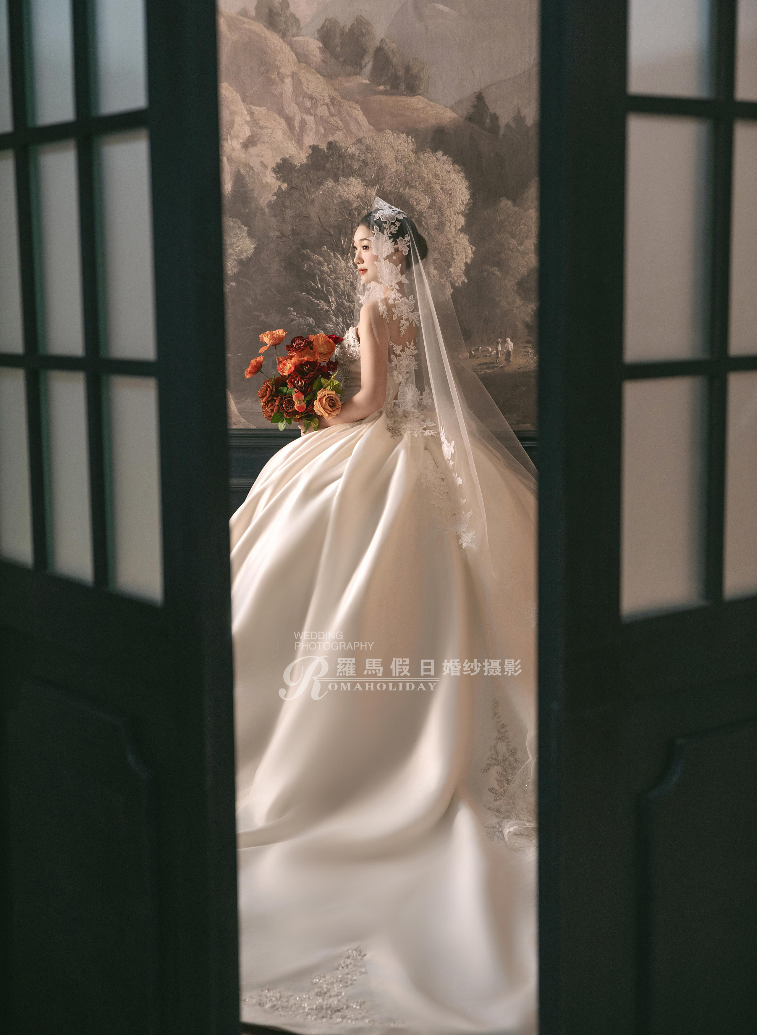 室内光影风婚纱照