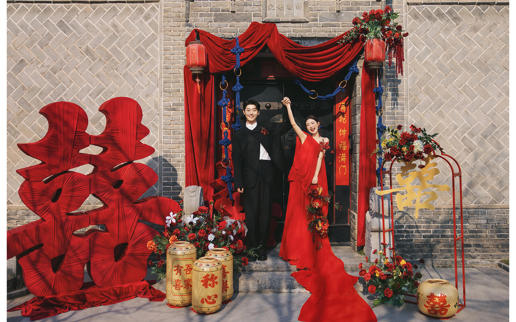 新中式喜嫁婚紗照氛圍感太絕了（我家有喜）