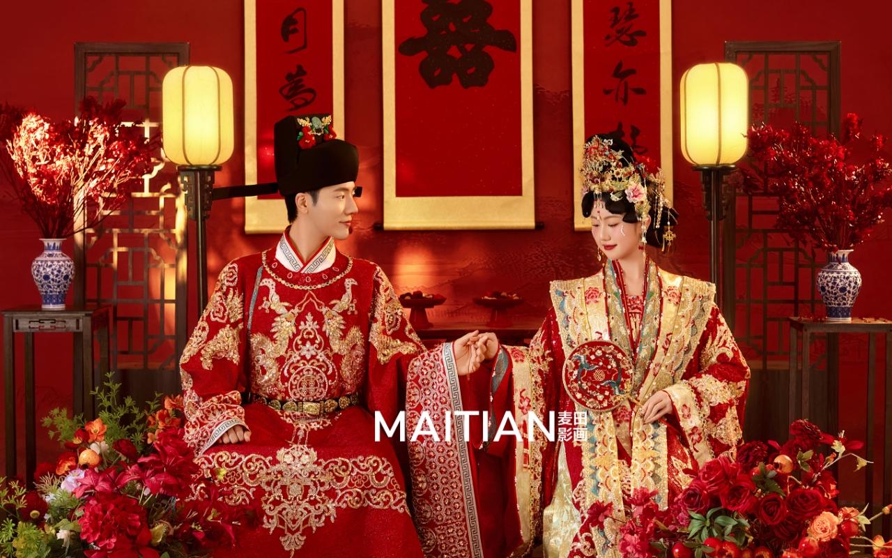 凤冠霞帔 红袍锦衣 中式大婚实景婚纱照