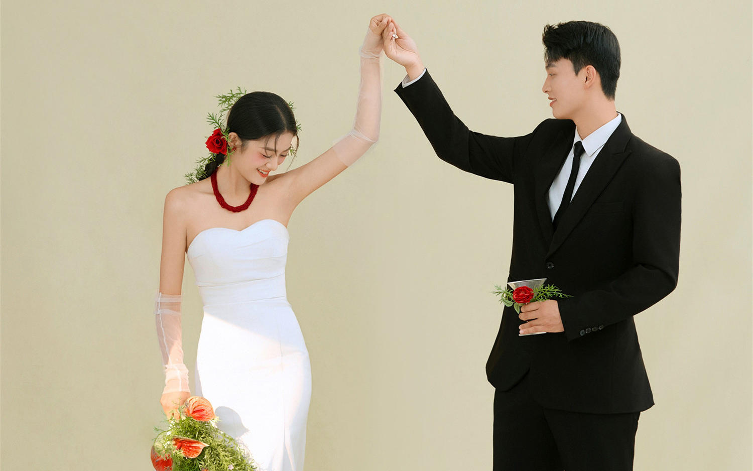 韩式极简婚纱照|轻松又俏皮嘎嘎甜嘎嘎好看