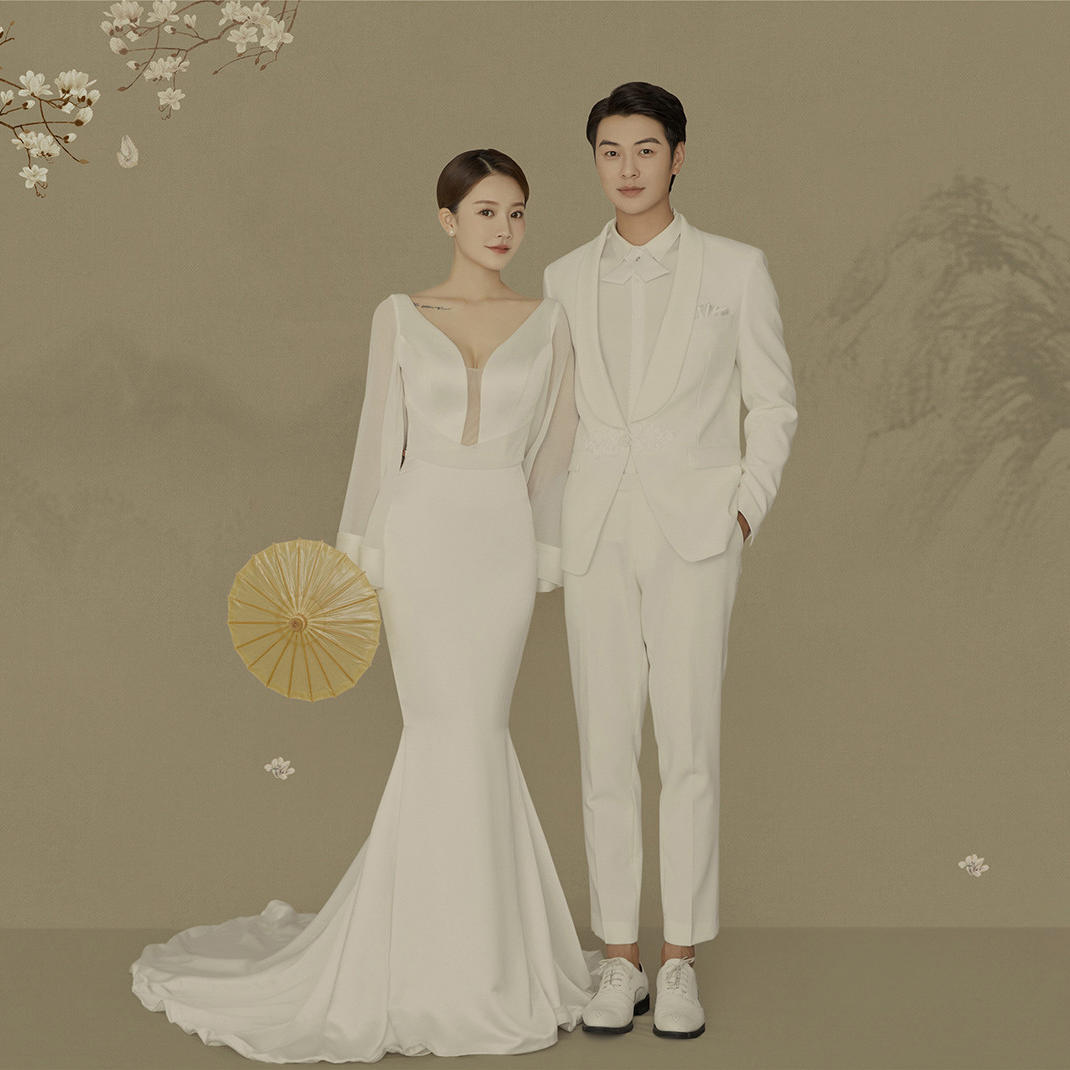 中式美学系列--工笔画婚纱照