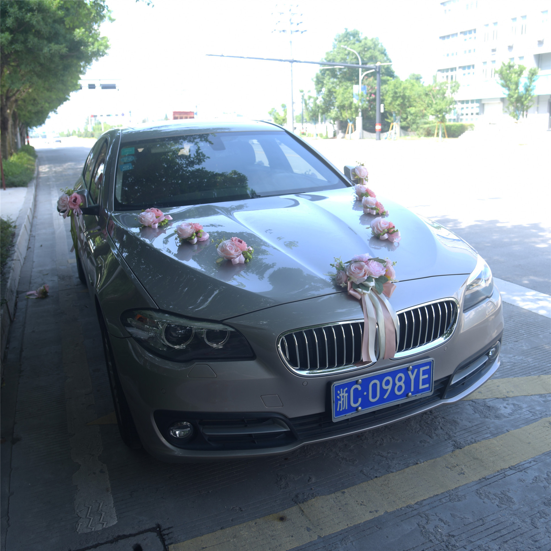 婚庆婚车车头花 全套接亲车队布置