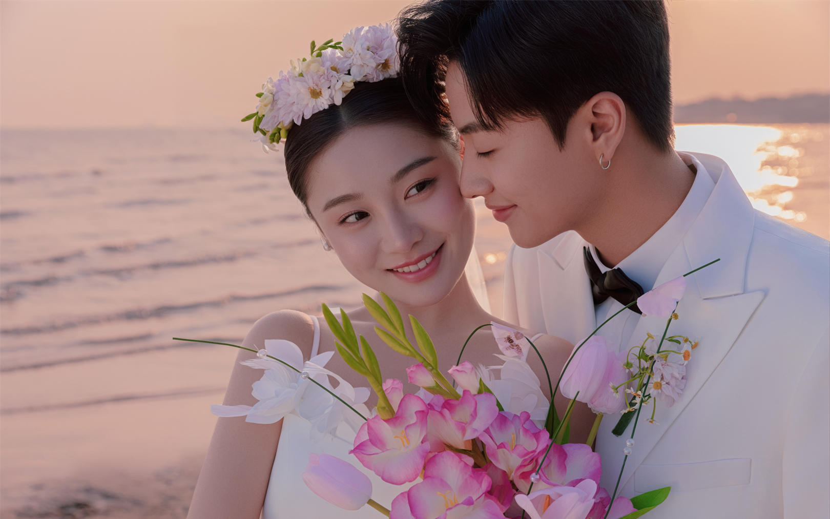 夕阳氛围感灵动海景