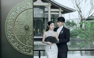 新中式园林婚纱照