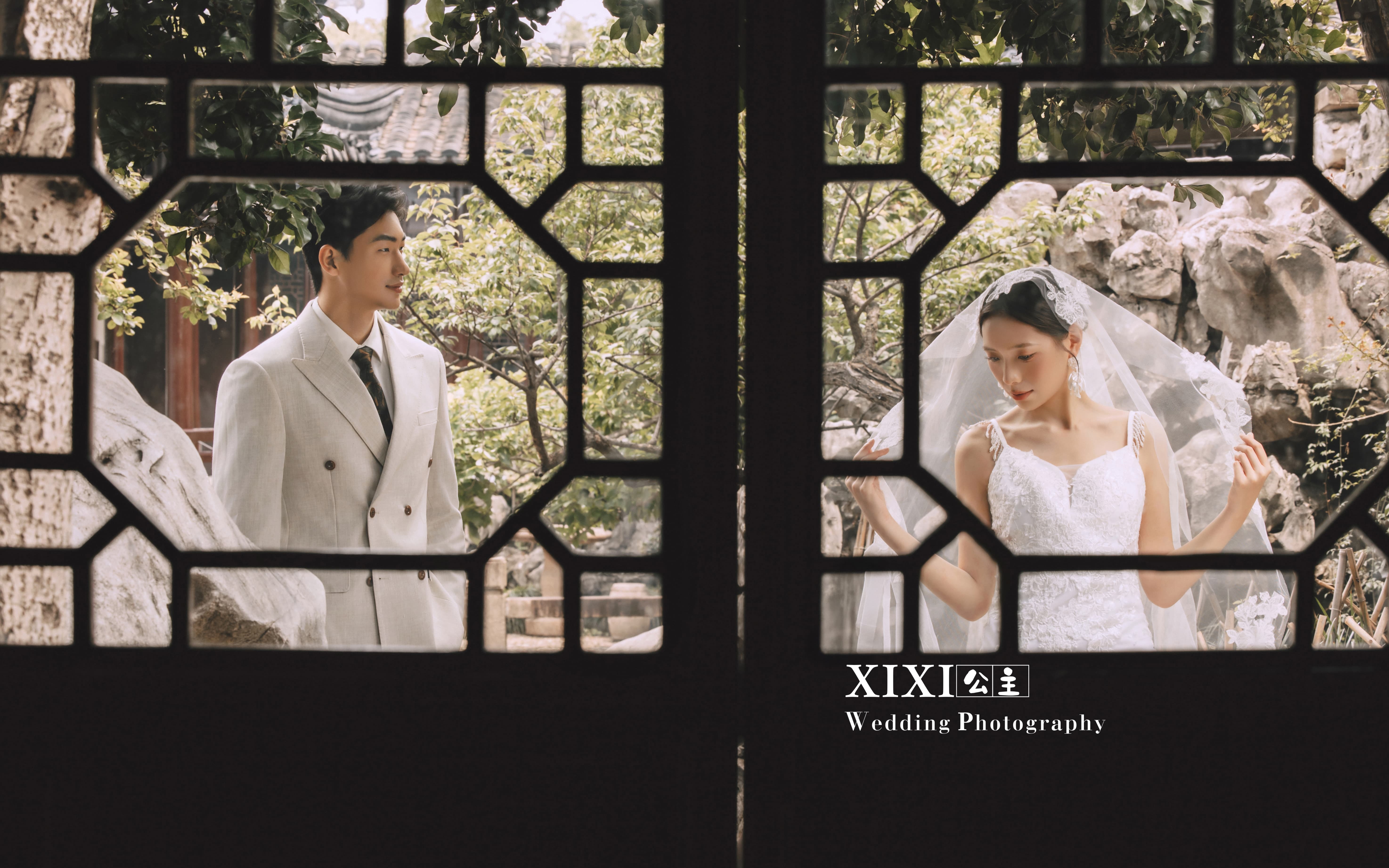 园林婚纱照