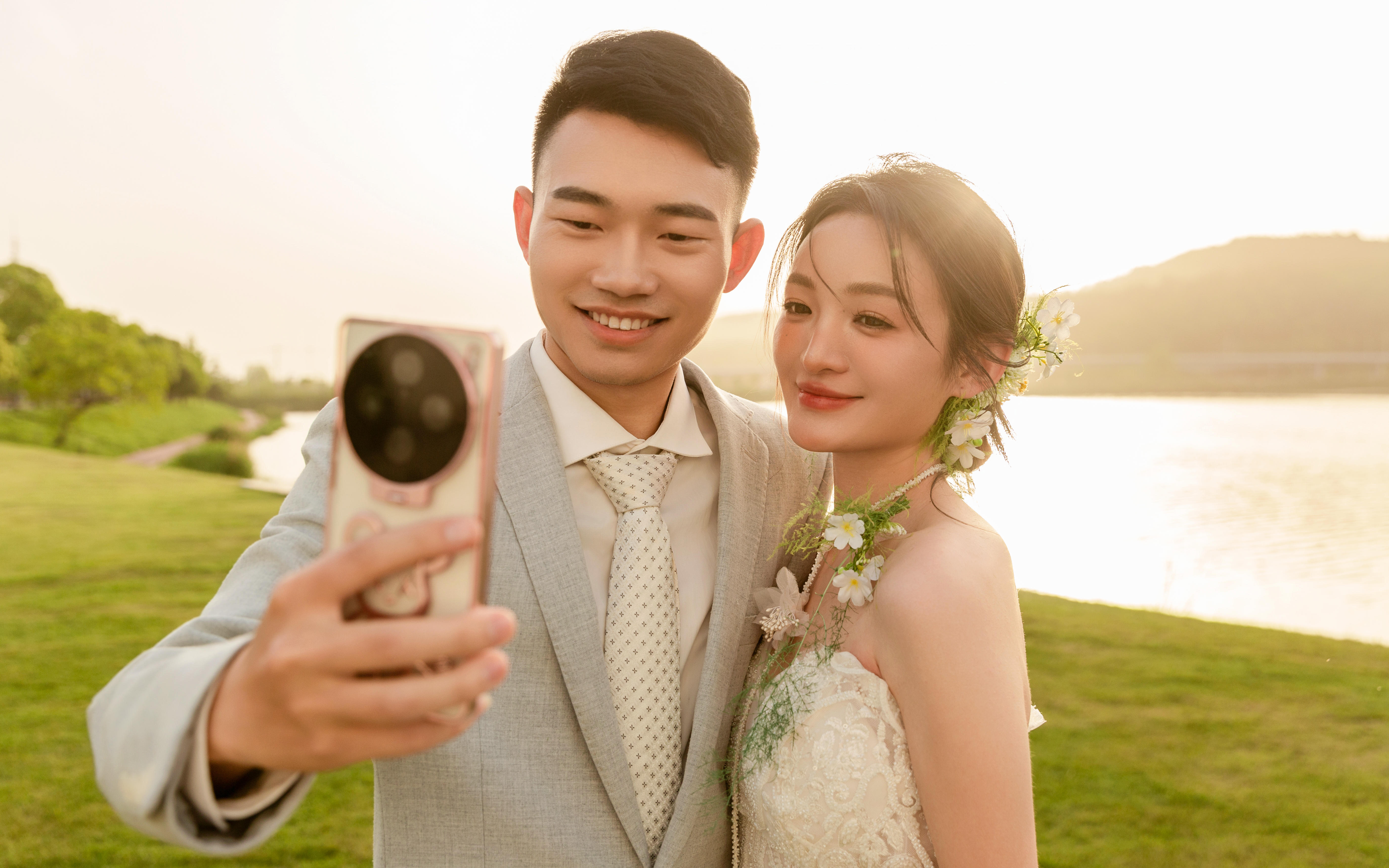 常德春天婚纱客照分享-汪先生&张小姐的水边婚纱照