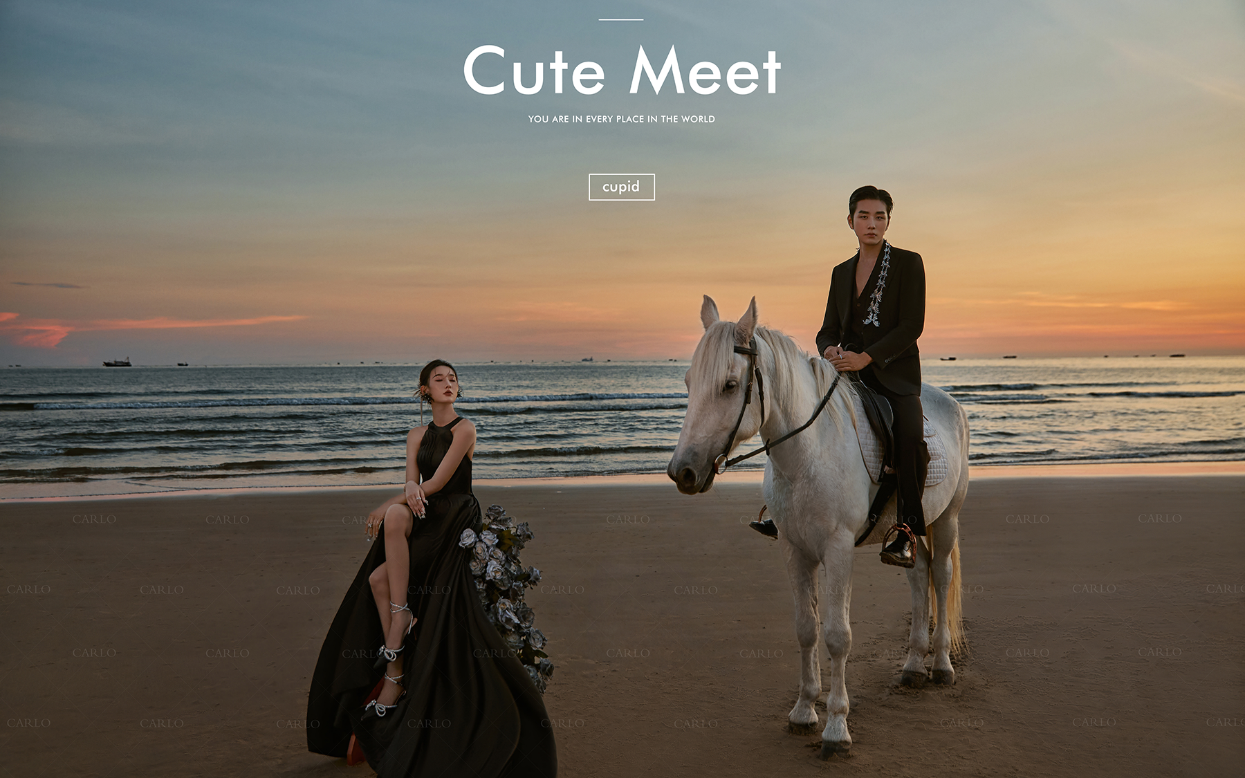 卡洛婚纱摄影【沙滩白马】