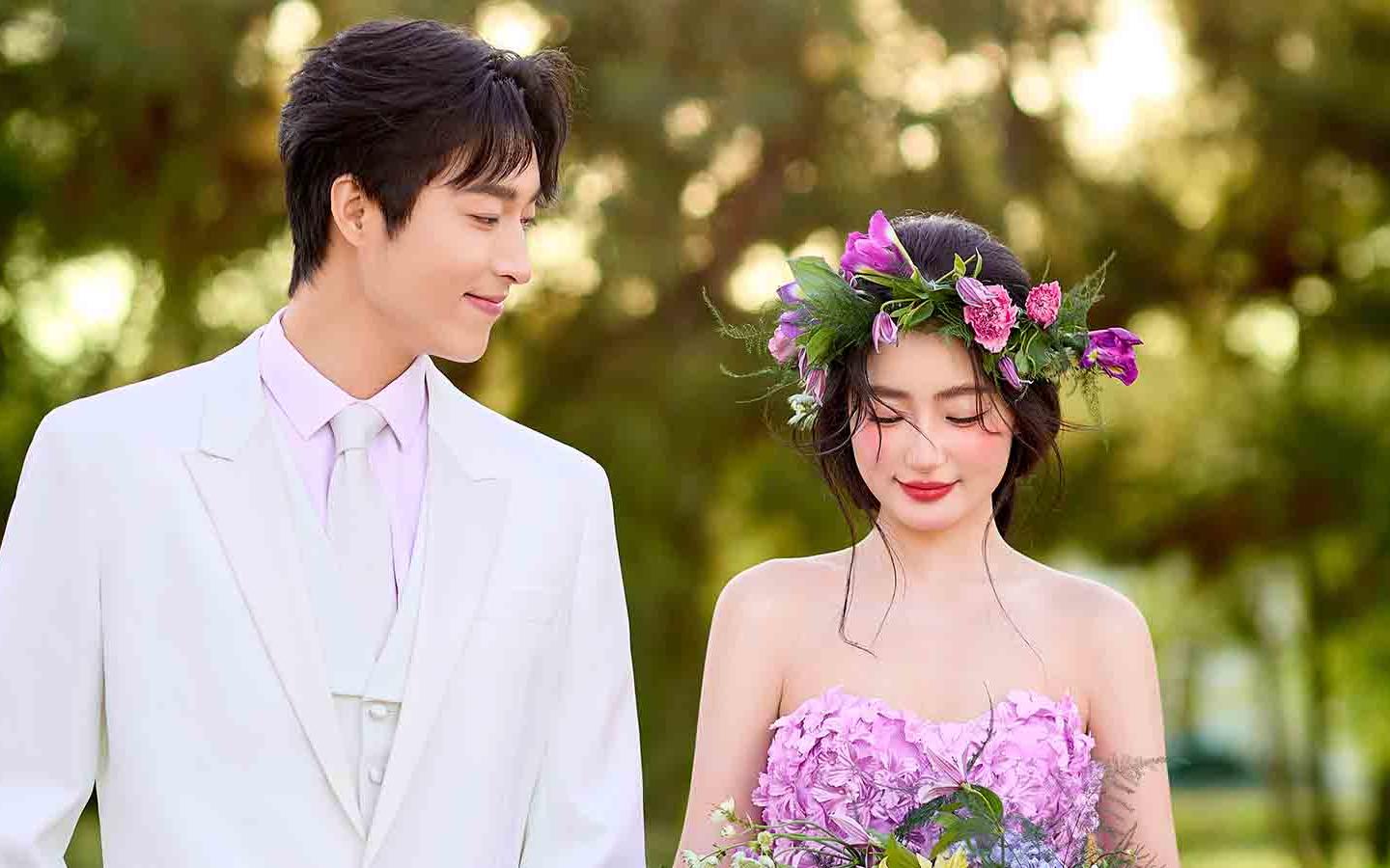 被問爆的承德外景！樹林+落日的生命力婚照