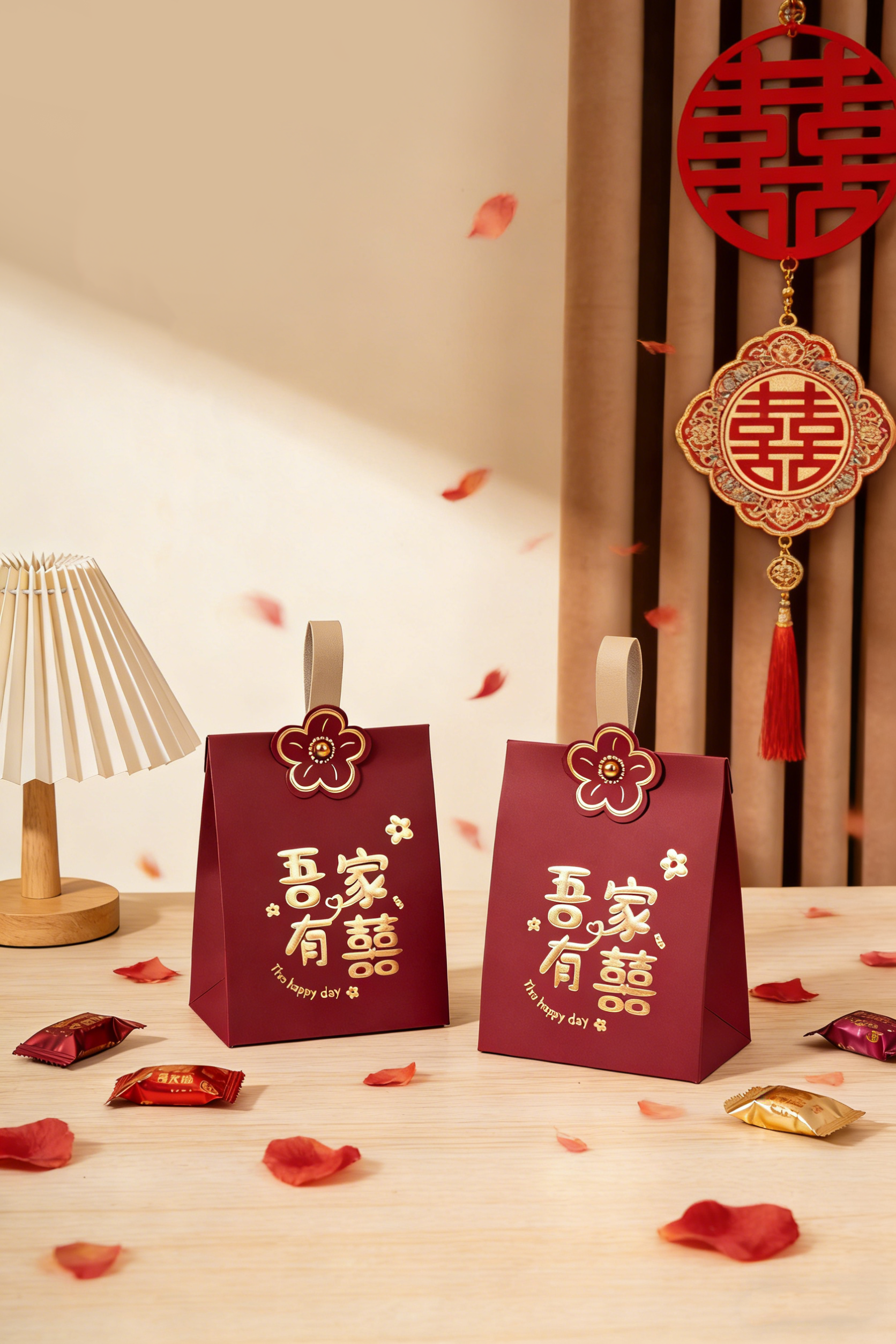 包好发货 大号糖盒10颗喜糖成品金手提 喜糖+喜糖盒【成品喜糖不支持退换】