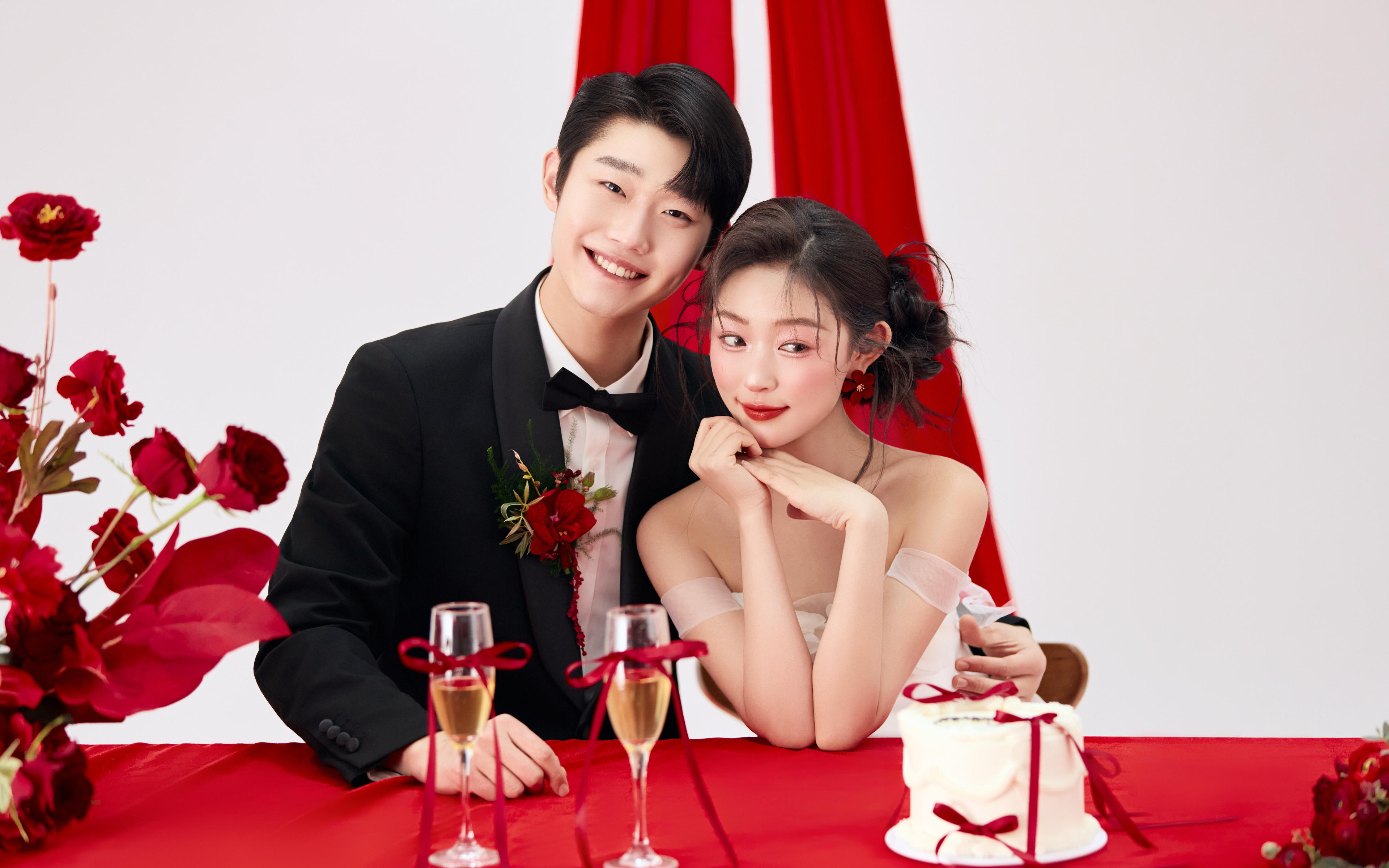 被夸爆的蝴蝶结喜嫁婚纱照❤️我们拍到了🥂