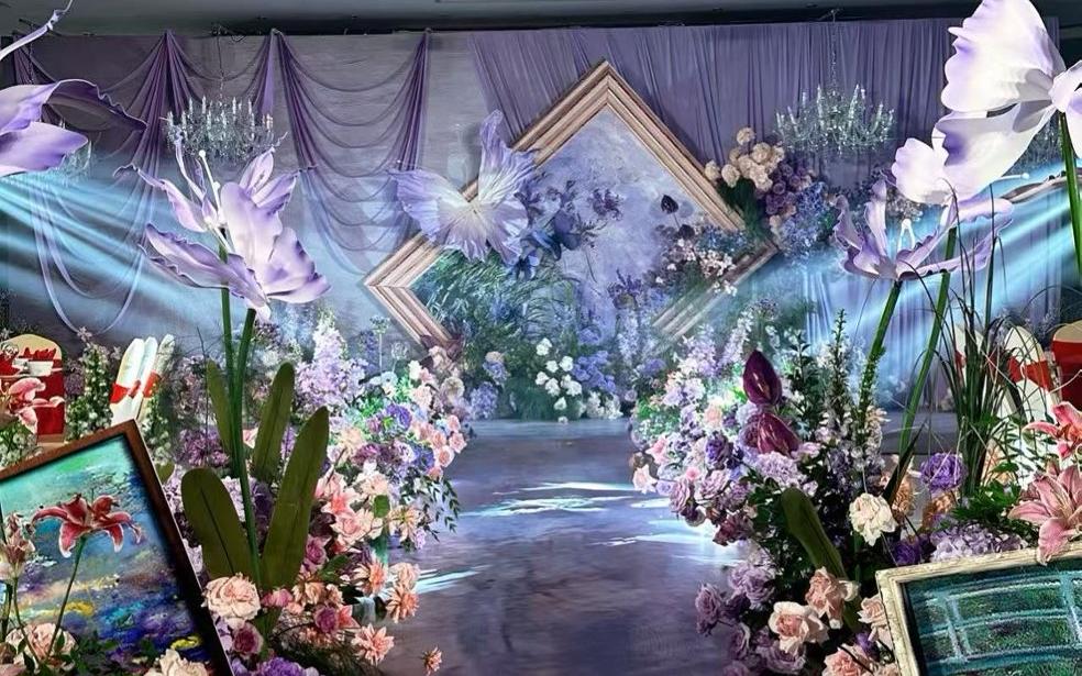 喜橙|紫色油画风婚礼