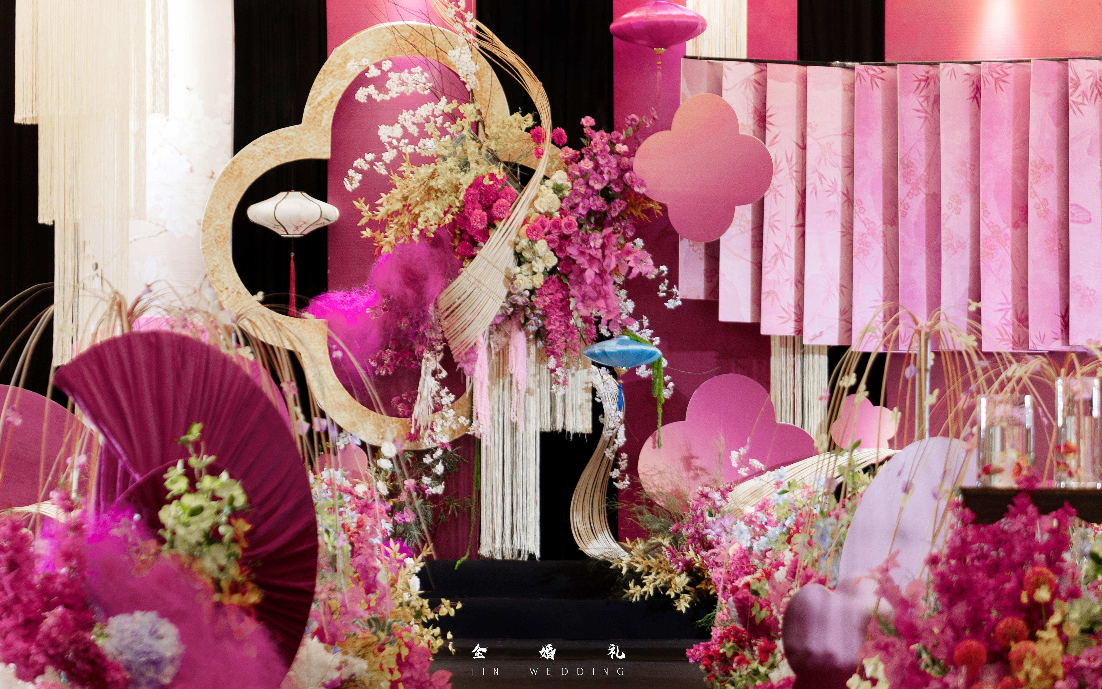 雅致粉调新中式婚典