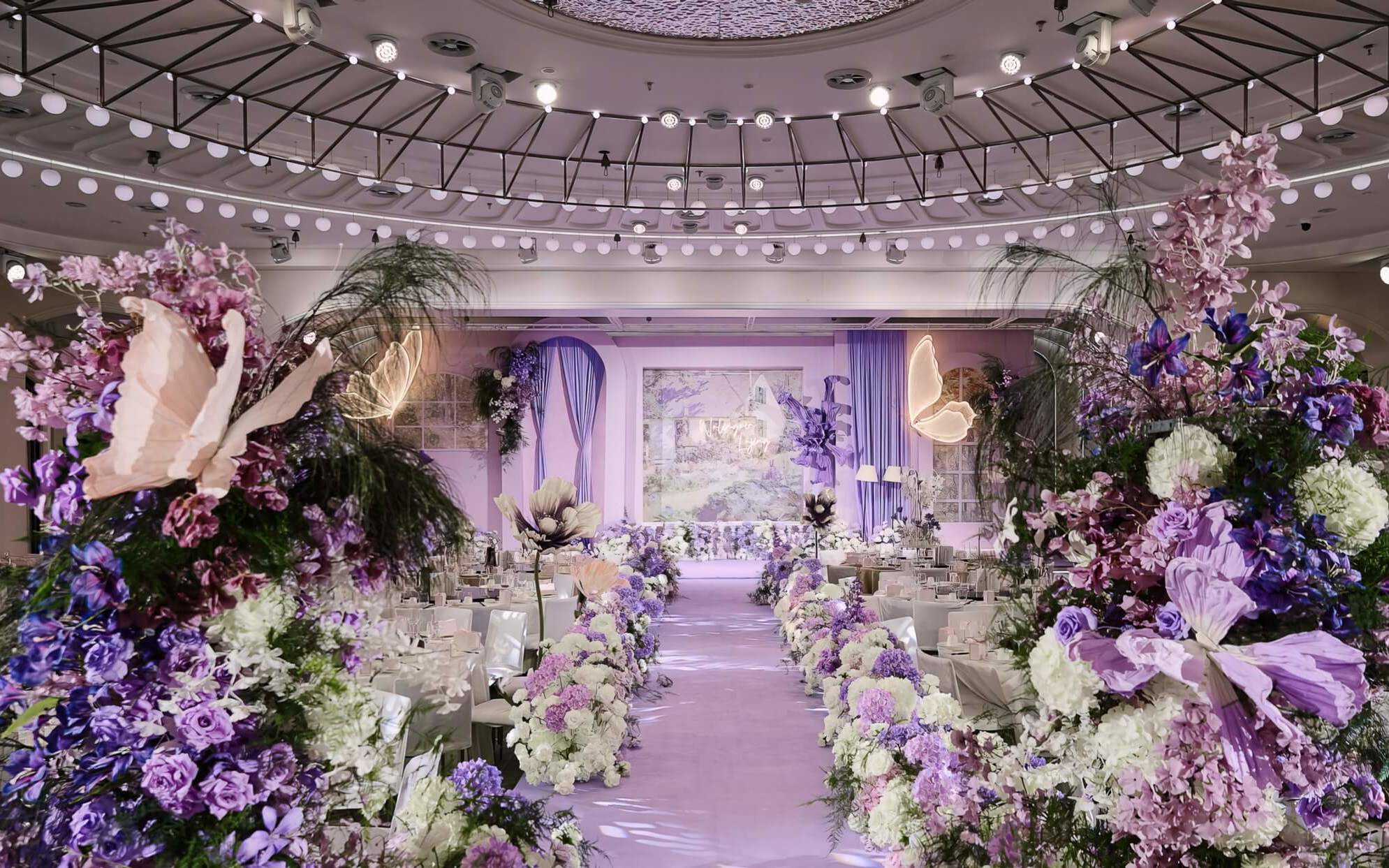 温柔又惊艳莫奈紫油画风婚礼超吸睛