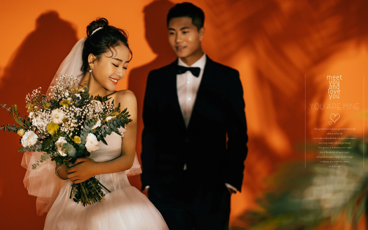 魏先生&何女士客照欣赏纯色风