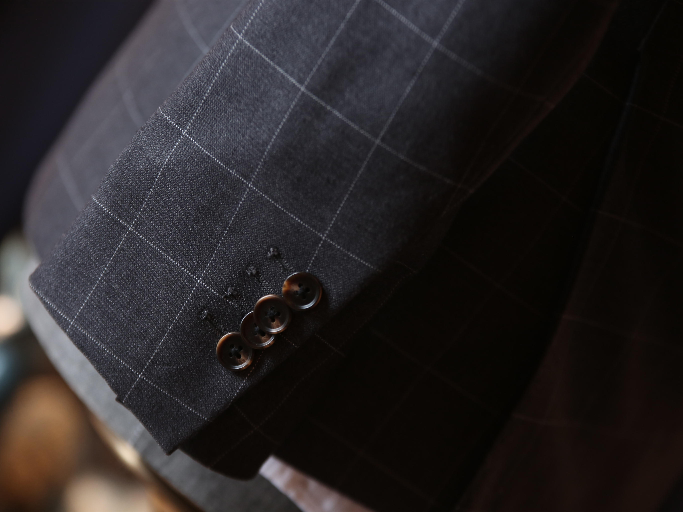 【超值10件套】灰色双排扣格纹套系