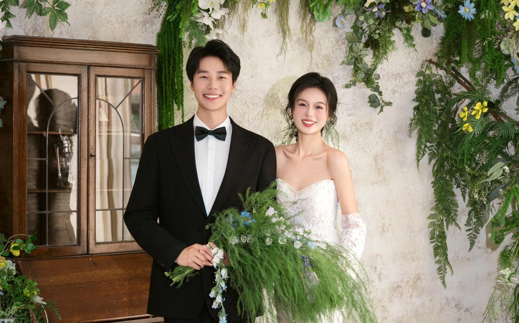 【清新法式】春日花神包裹着的清新法式婚纱照