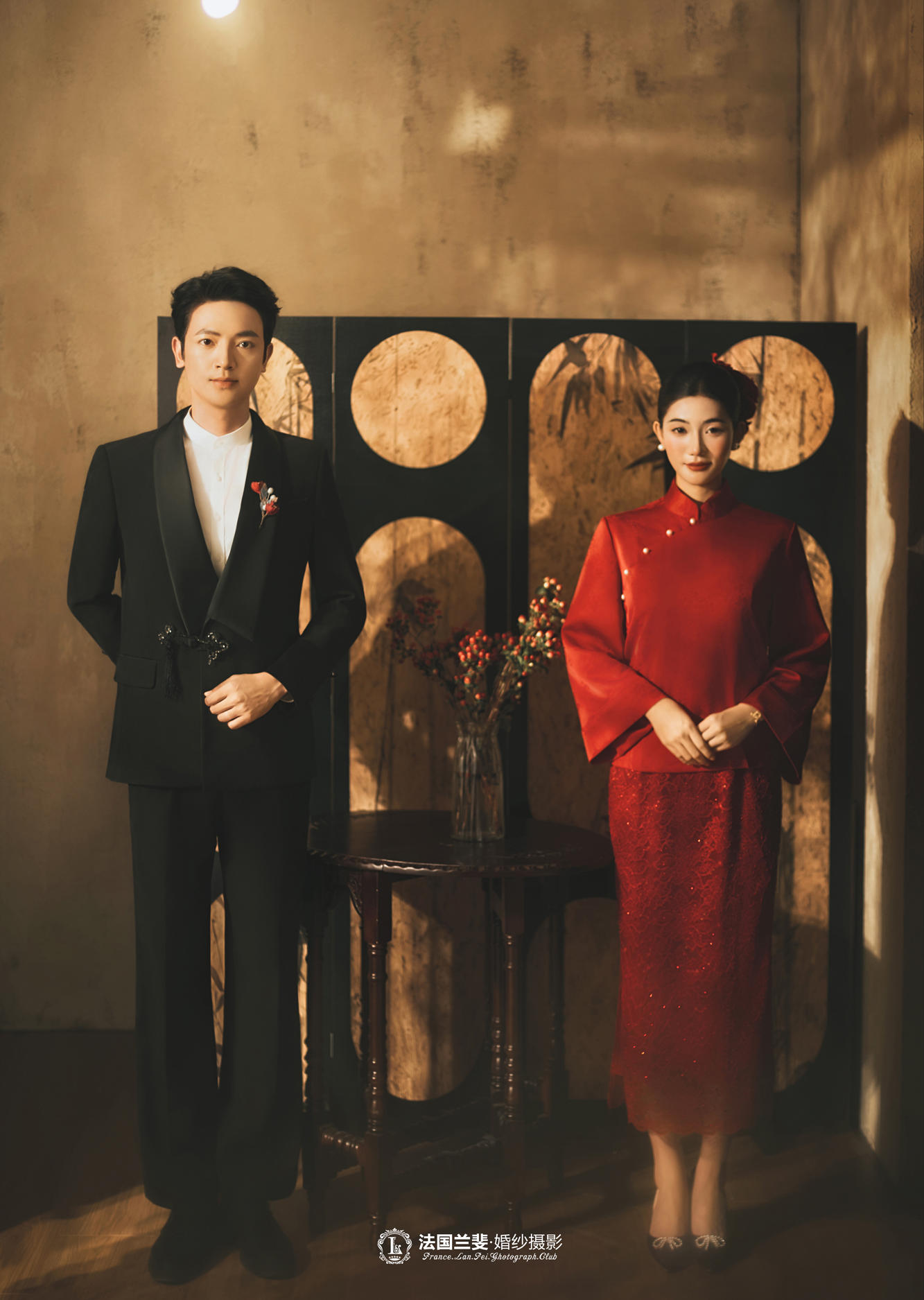 新中式玫瑰婚纱