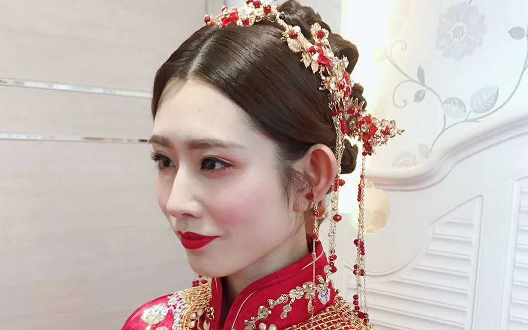 囍纱   水晶妆面婚礼跟妆