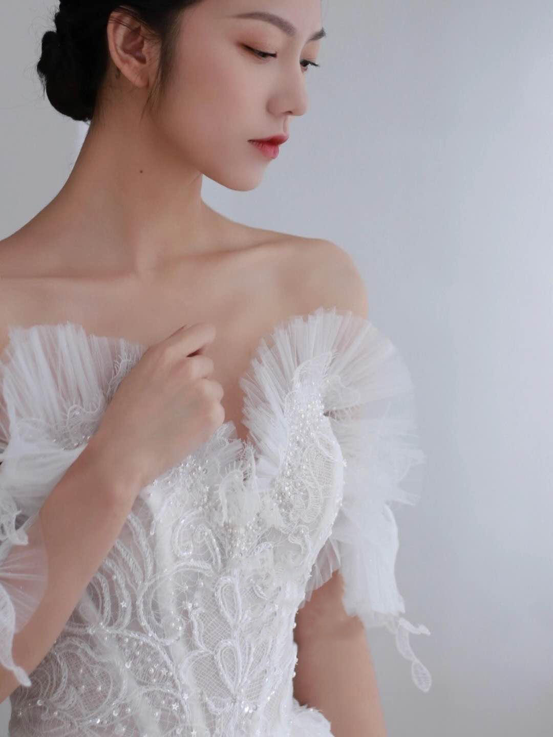 【爆款森系仙女风】仙气大拖尾主纱