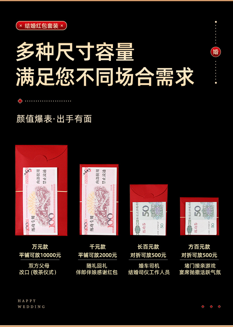 一套搞定接親堵門回禮改口紅包