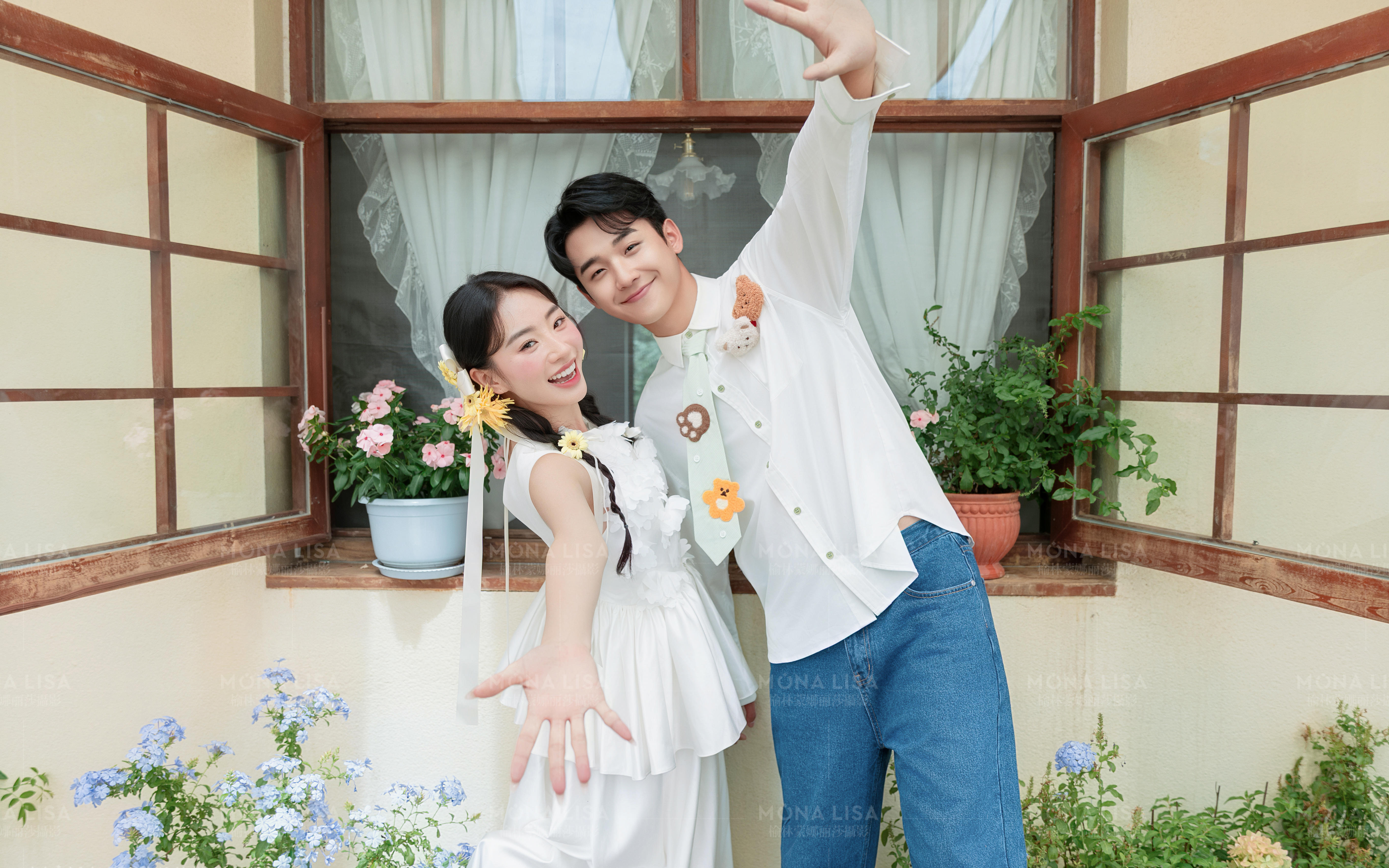 甜美清新风格婚纱照