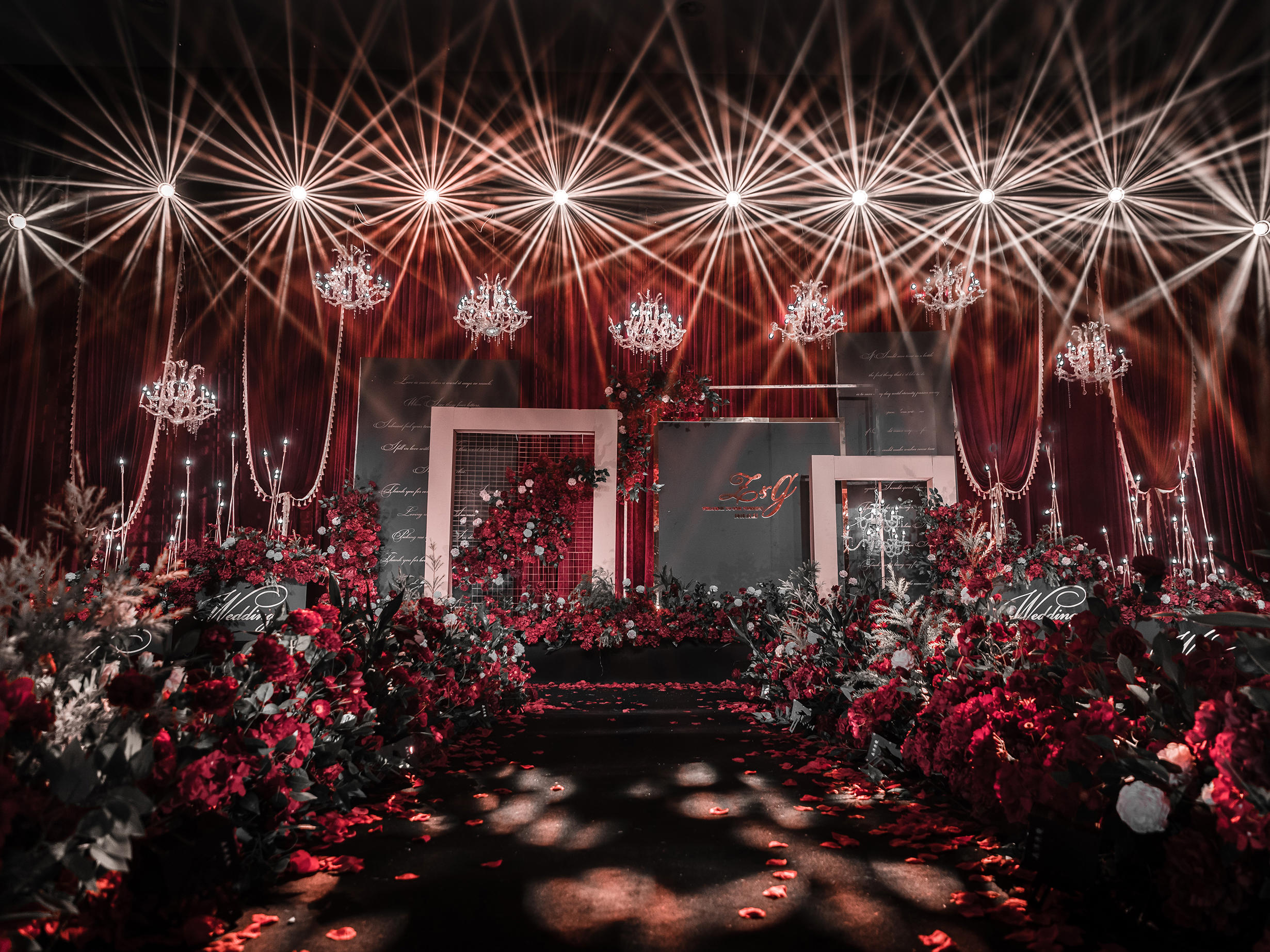 如漆婚礼|红黑色定制婚礼