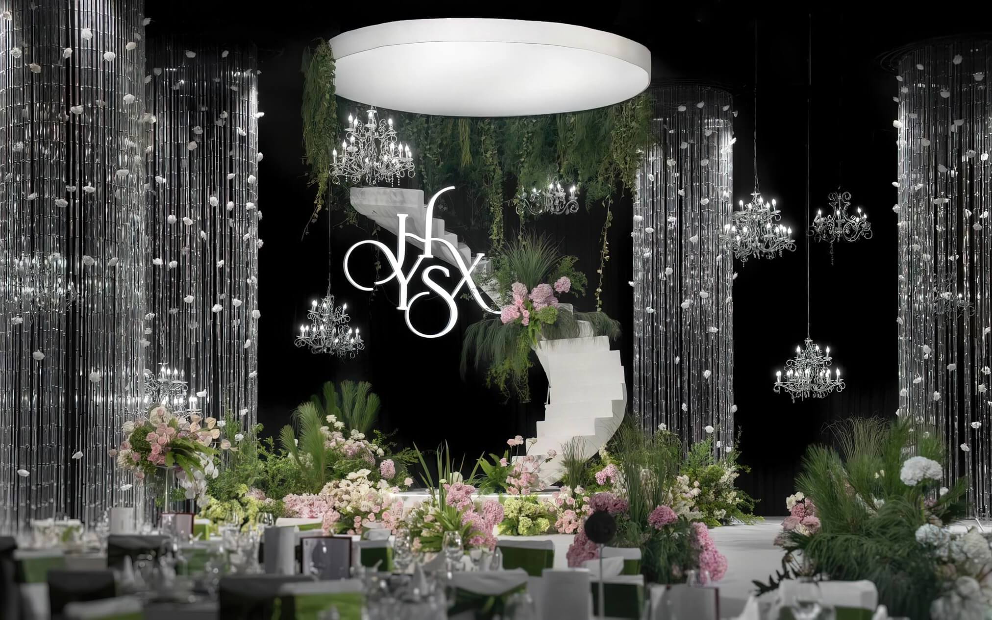 『初见婚礼定制』韩式野生感水晶片婚礼