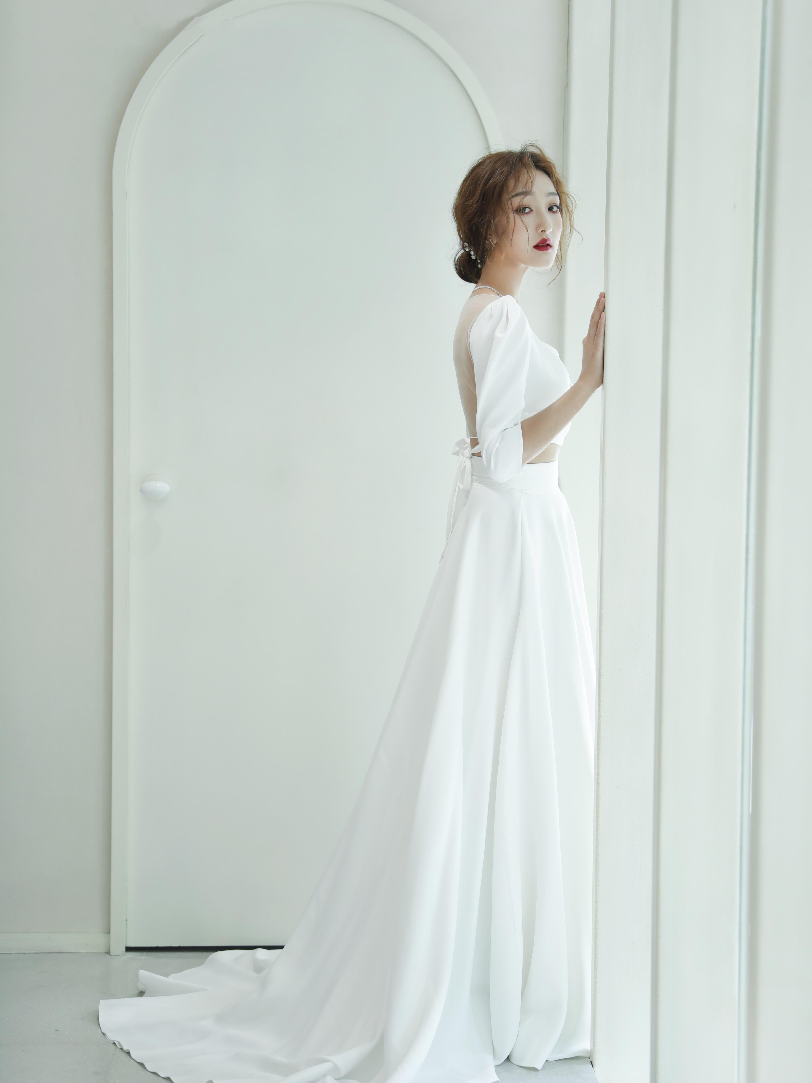 米特婚纱 极简轻锻纱系列  简约必备