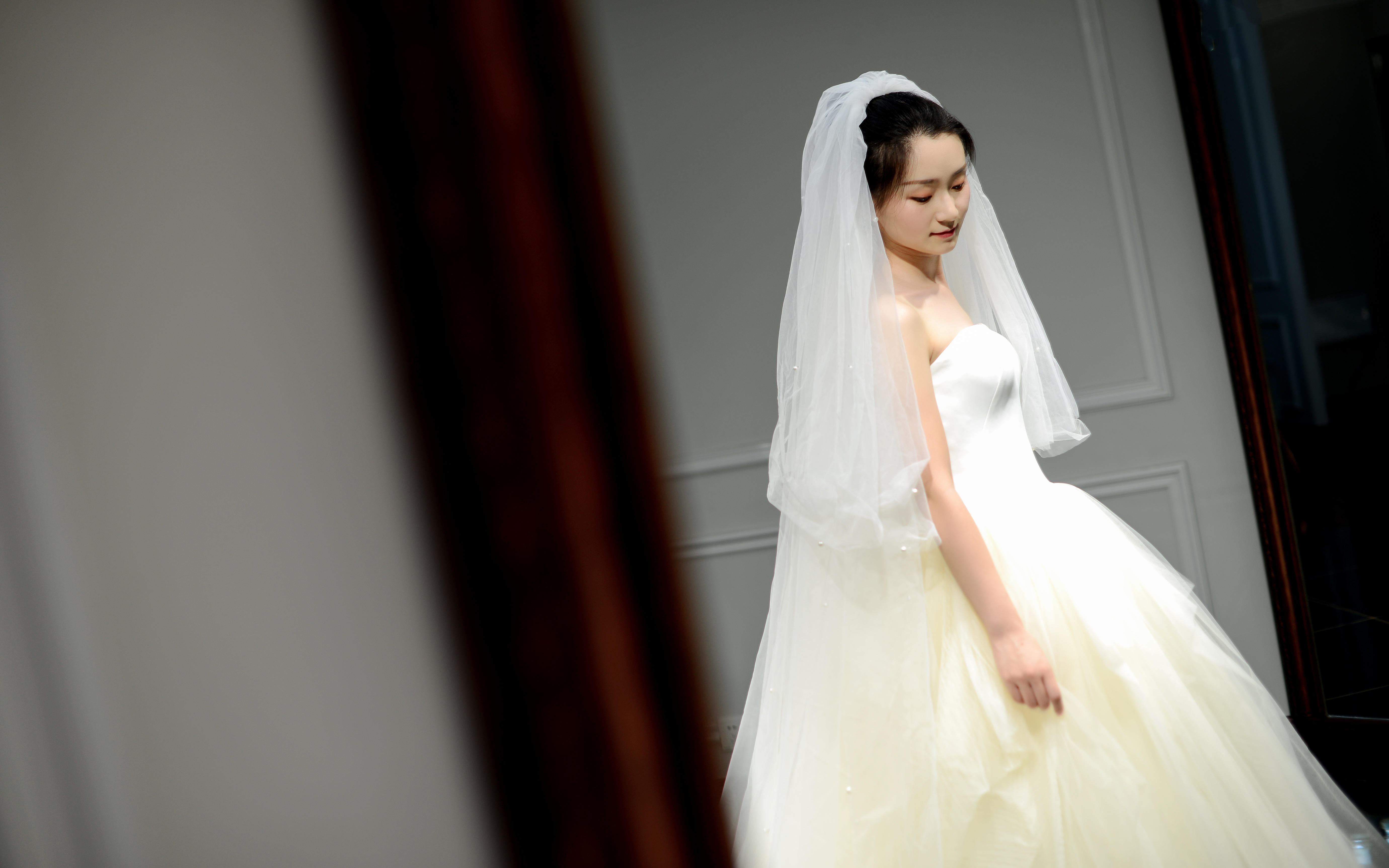 【木小白的婚纱】-试纱日记