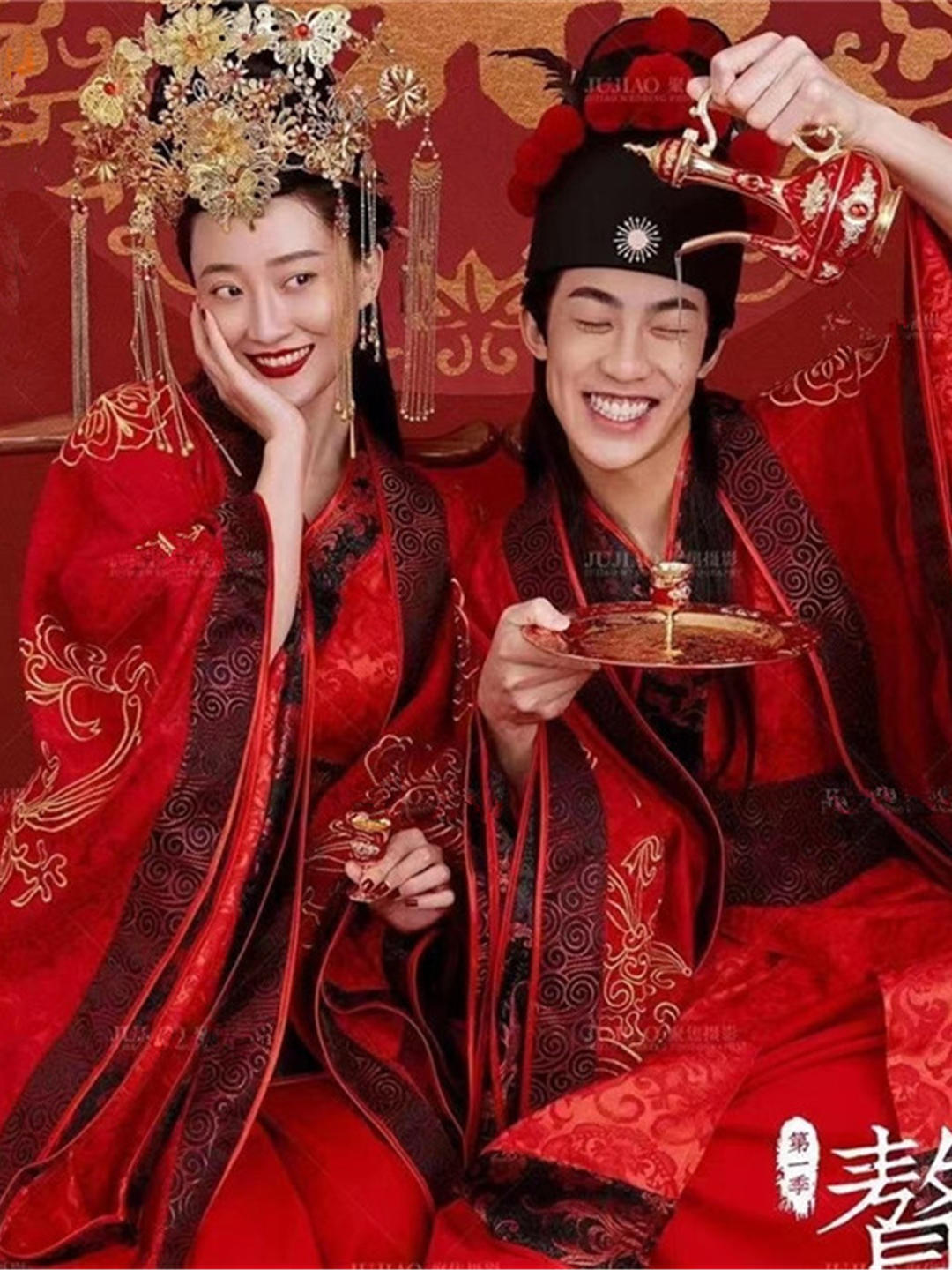 中式汉服古代婚服中国风+14件套总监跟妆