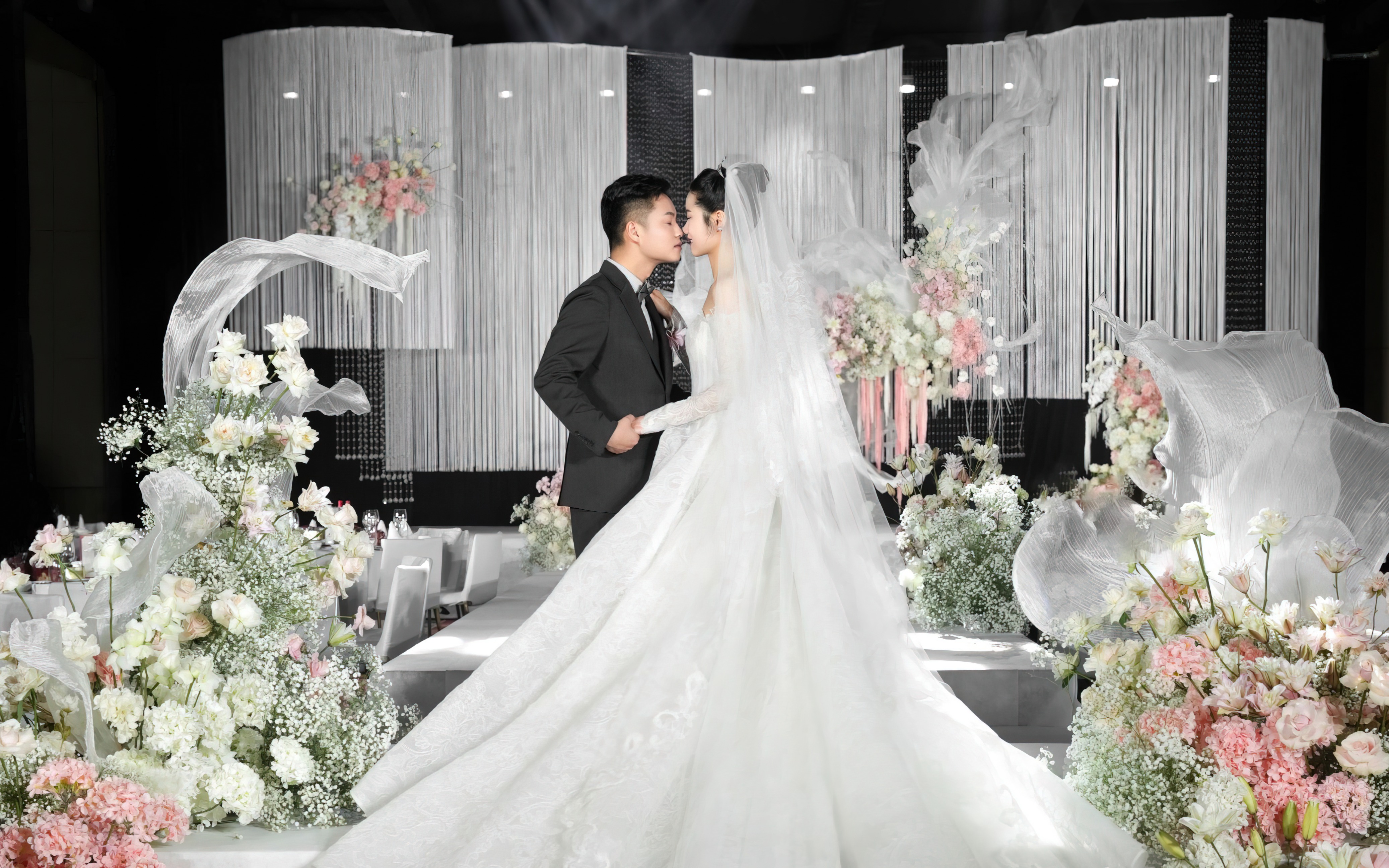 韩式美学×粉白主色调婚礼