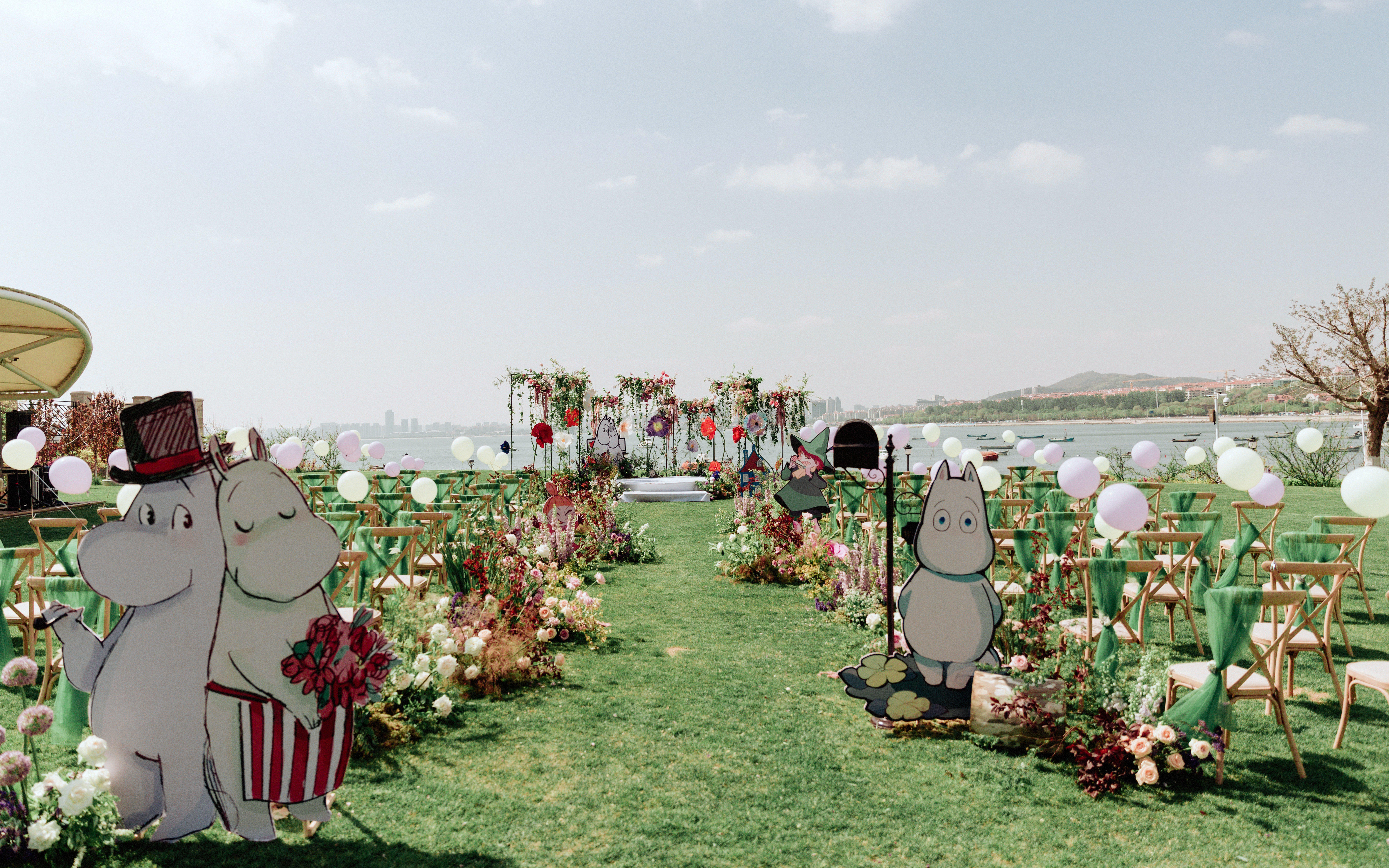 姆明控Moomin主题婚礼 户外草坪婚礼