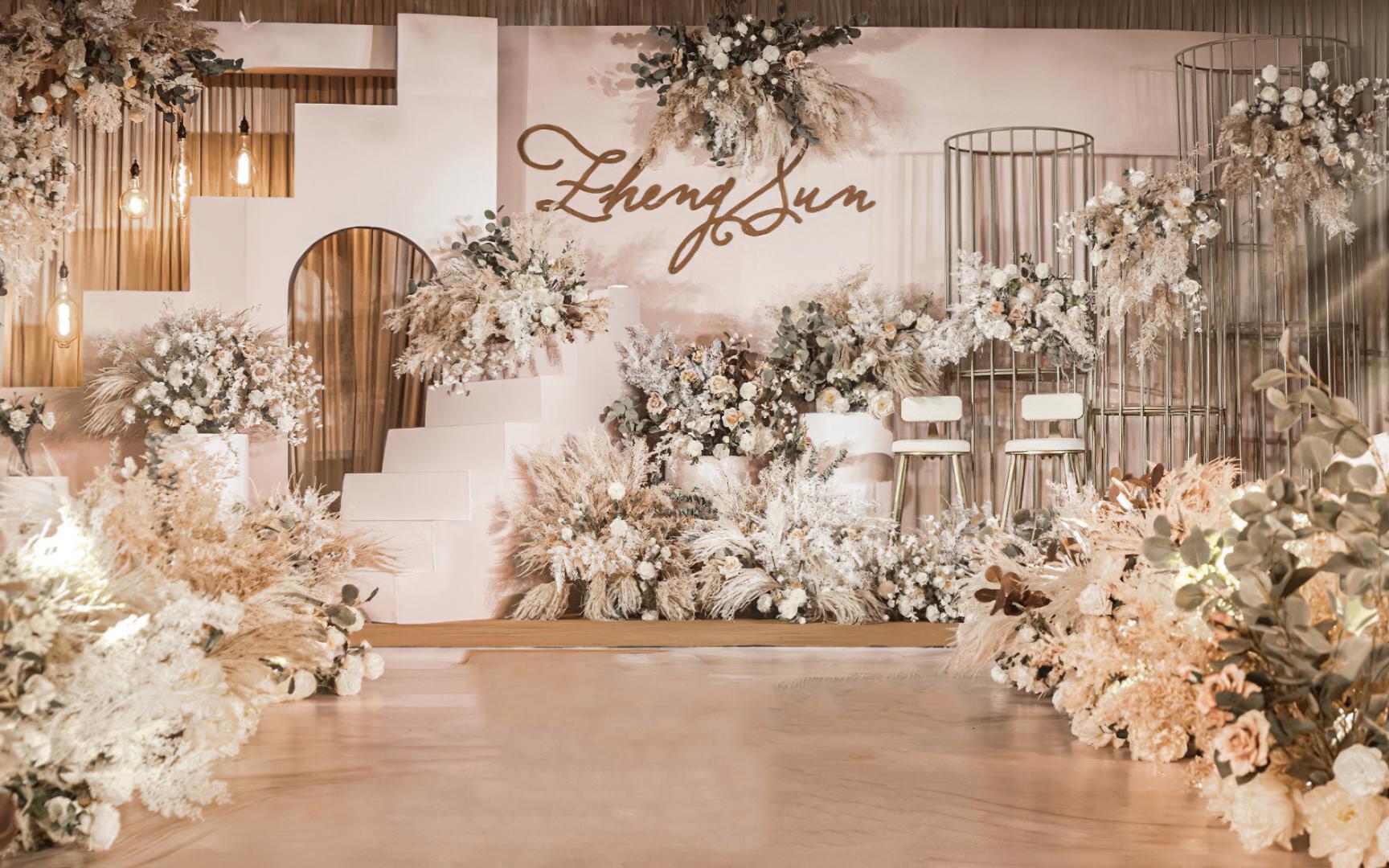 【暖色婚礼】层次效果香槟梦幻泰式婚礼