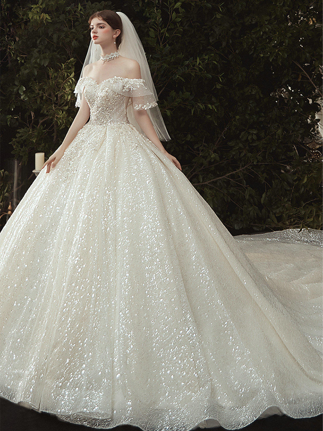 遮肉显瘦仪式主婚纱3件套