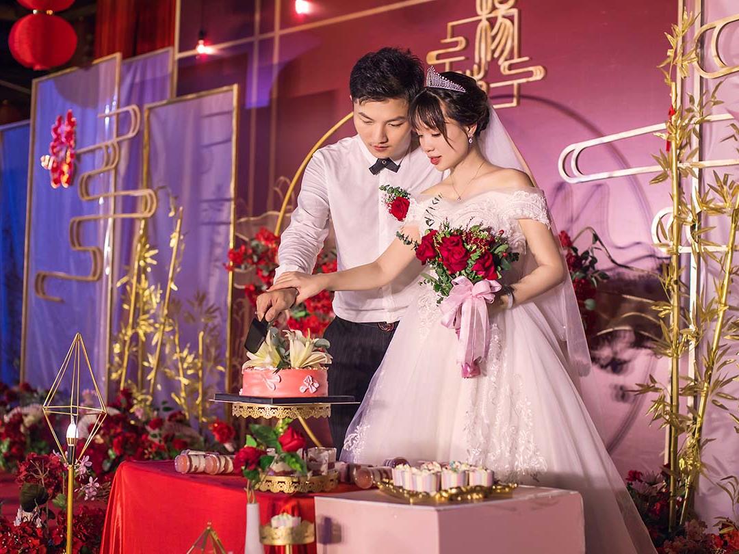 《意》红色新中式婚礼，农村婚礼，厦门户外婚礼