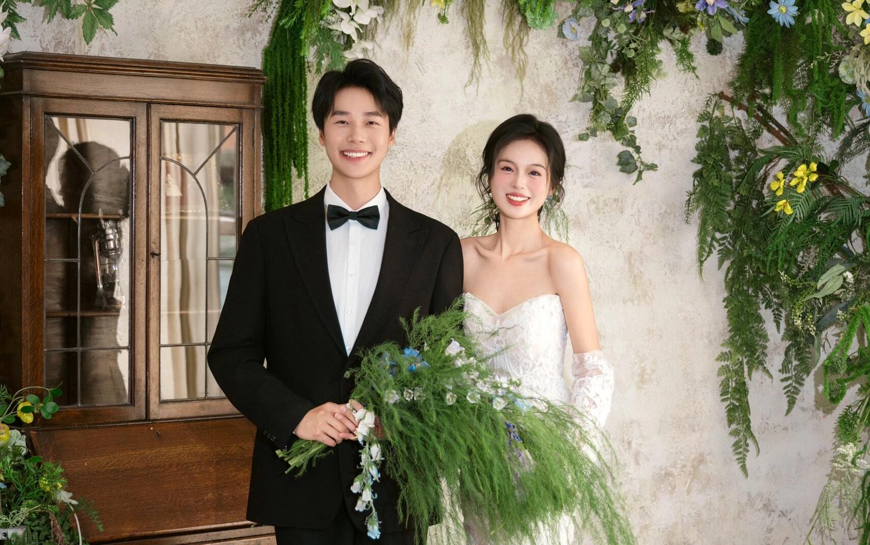 【清新法式】春日花神包裹着的清新法式婚纱照