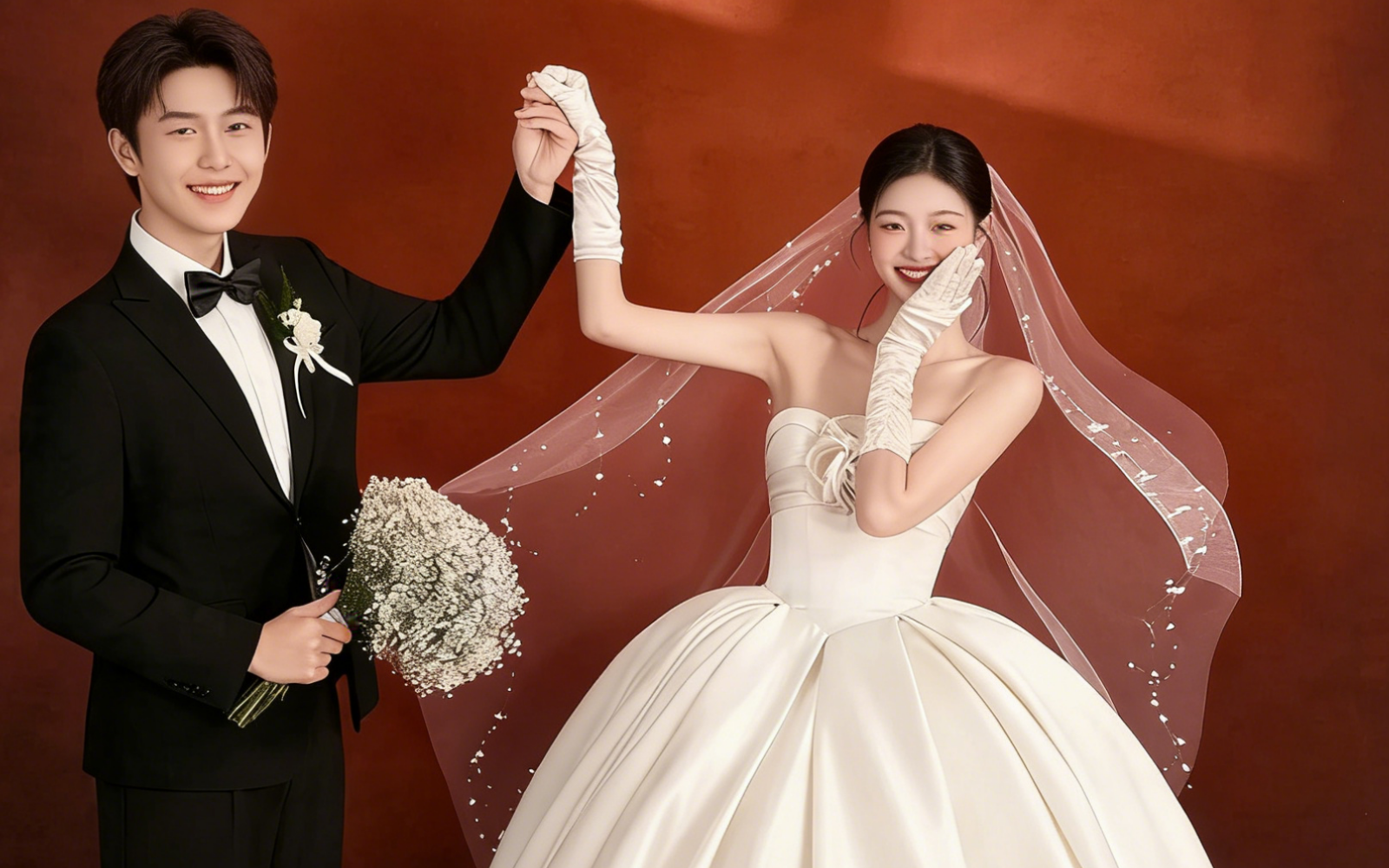 谁拍谁好看的复古婚纱照，氛围感真的绝绝子