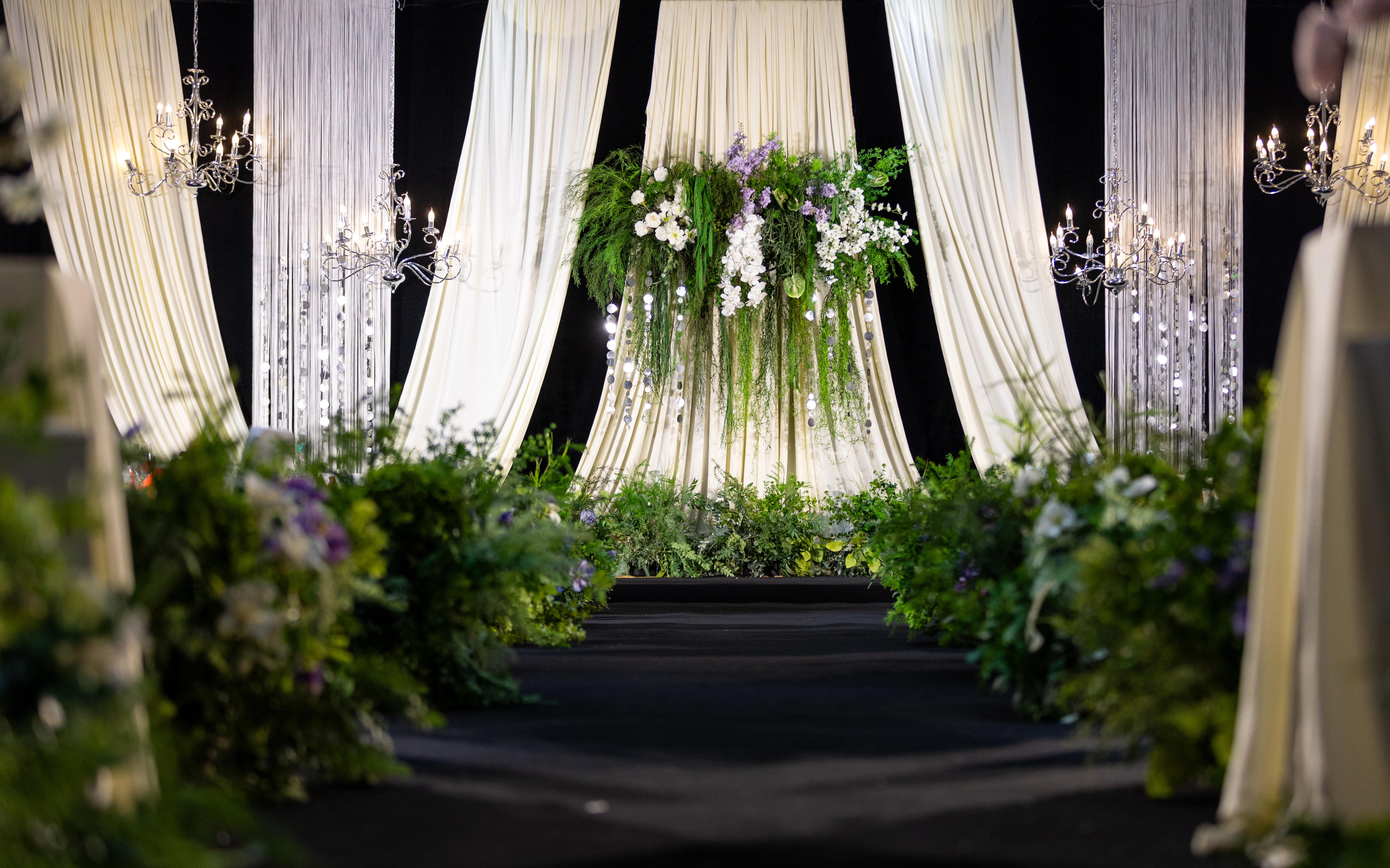 溫柔淡雅的韓系布幔婚禮丨浪漫有跡可循