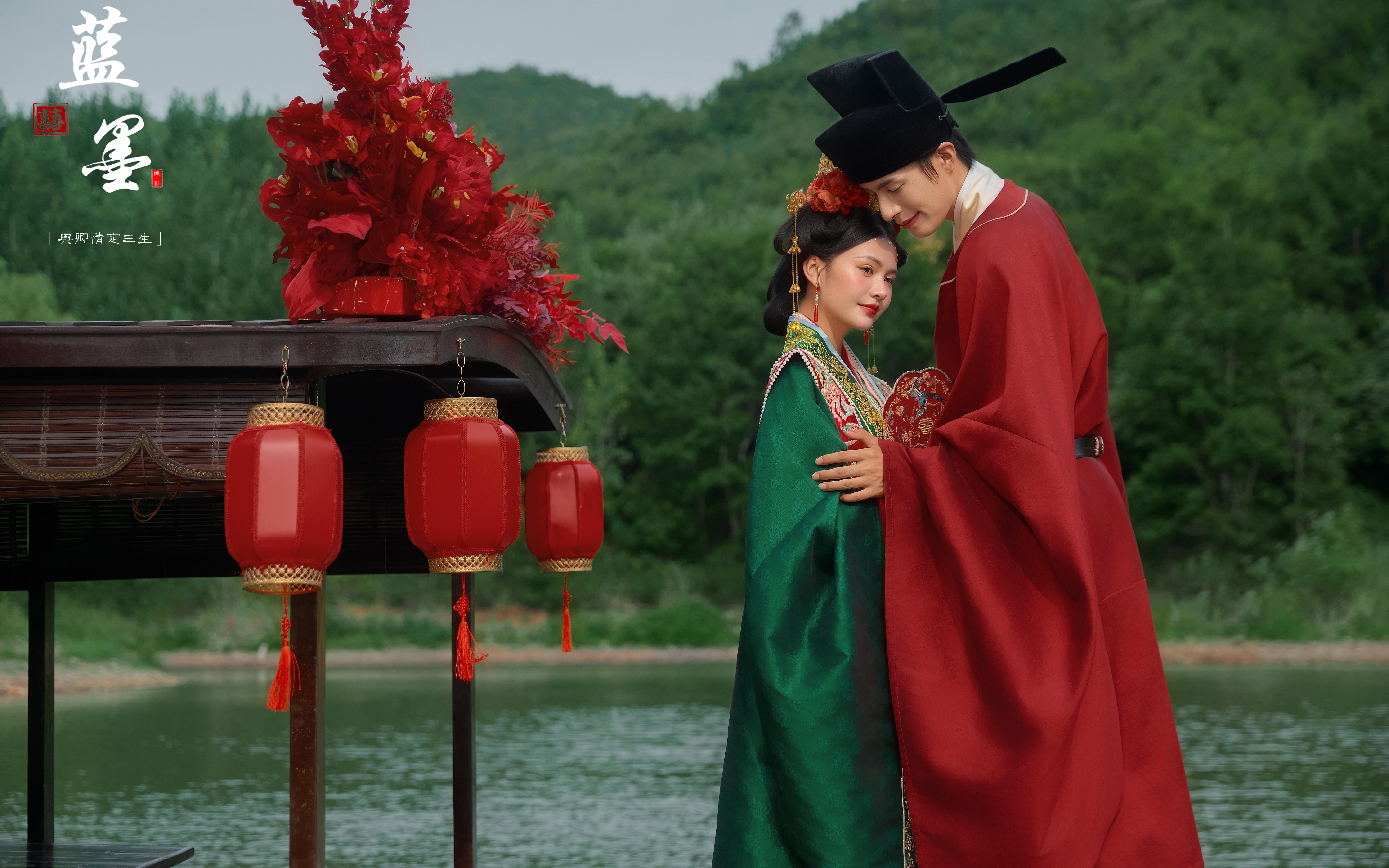 中式漢服水上婚紗照/大雅古朝的浪漫儀式感