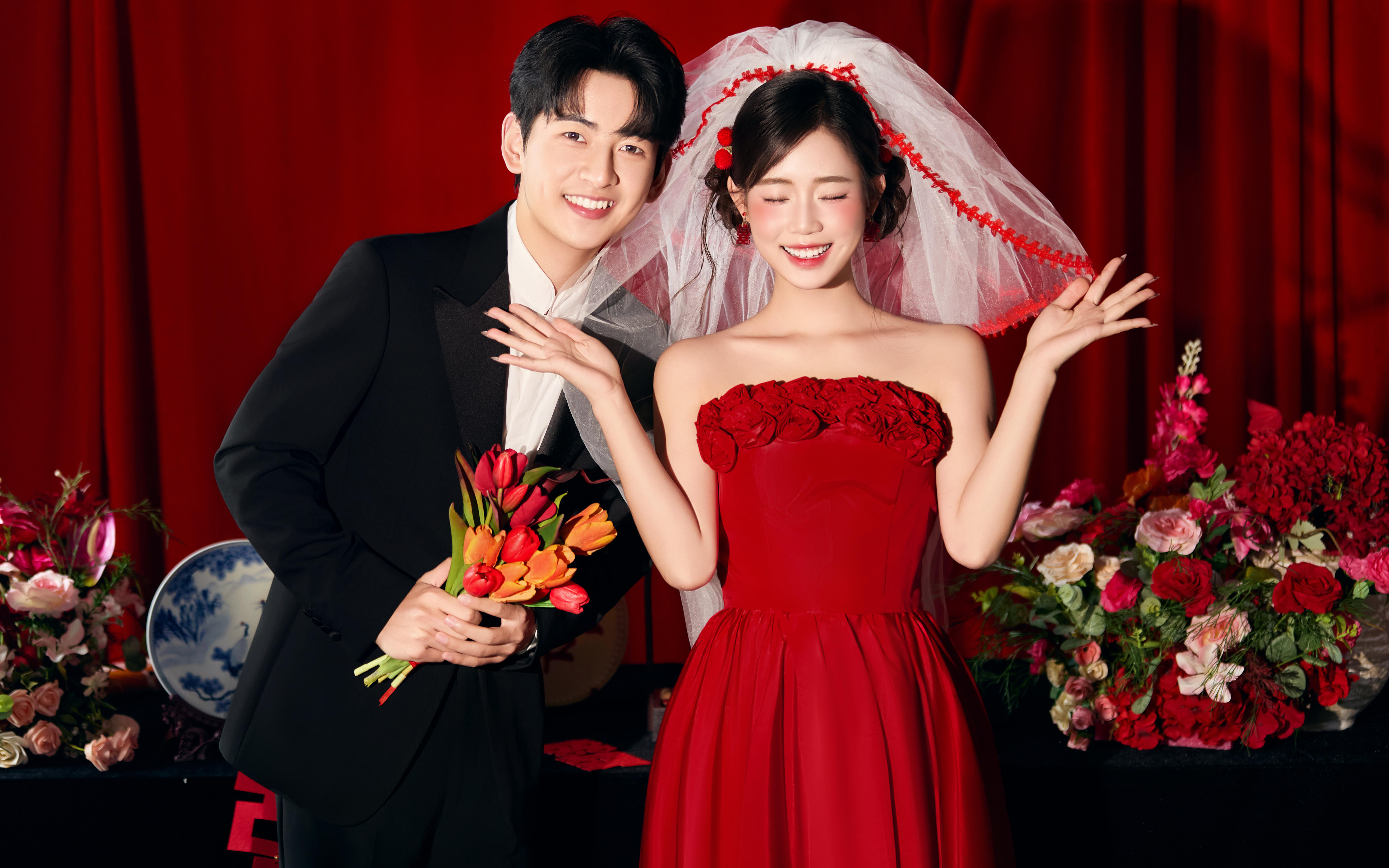 中國新娘甄選的囍嫁婚紗照，也太甜太喜慶啦