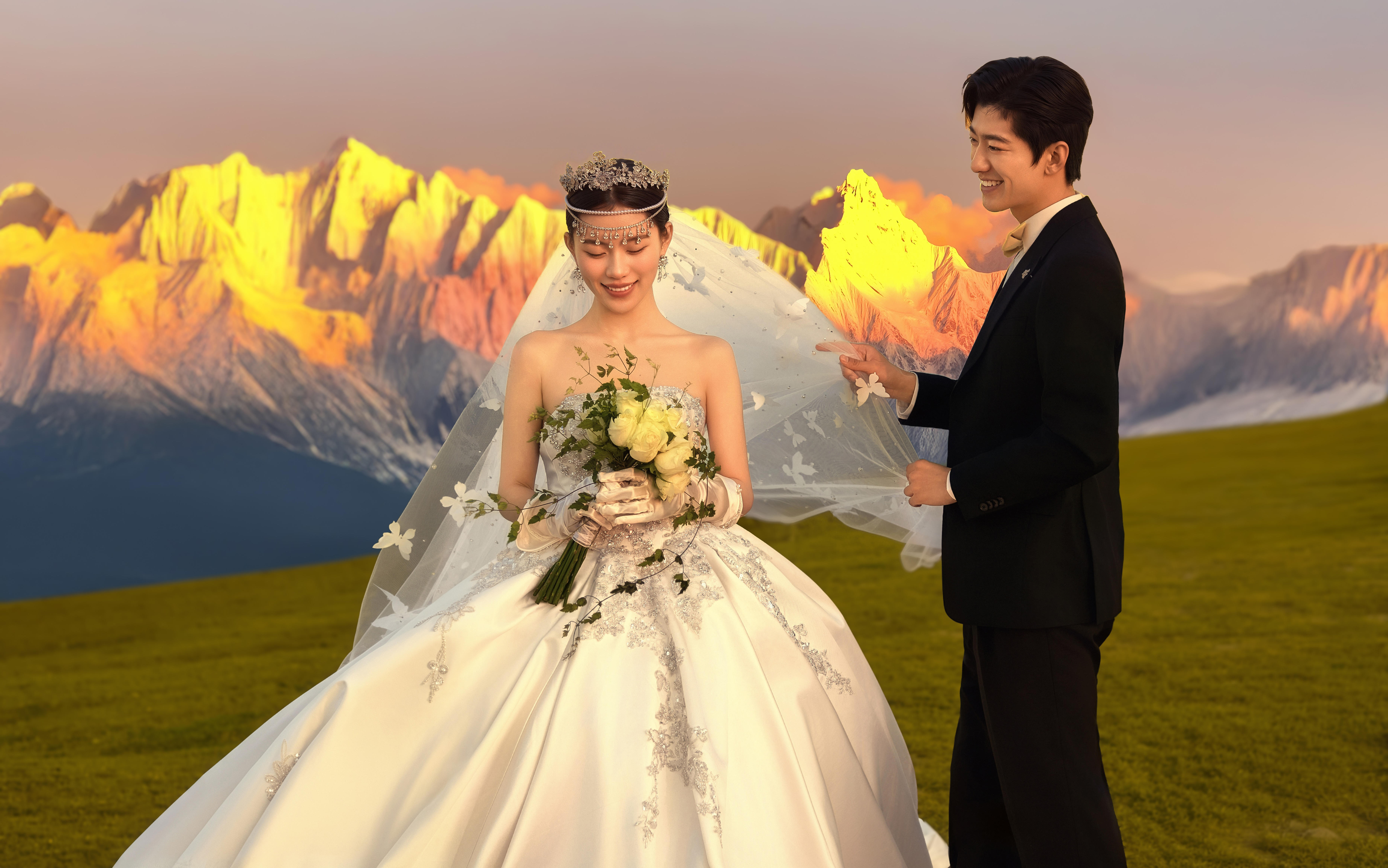 【施華洛攝影】川西旅拍日照金山婚紗照