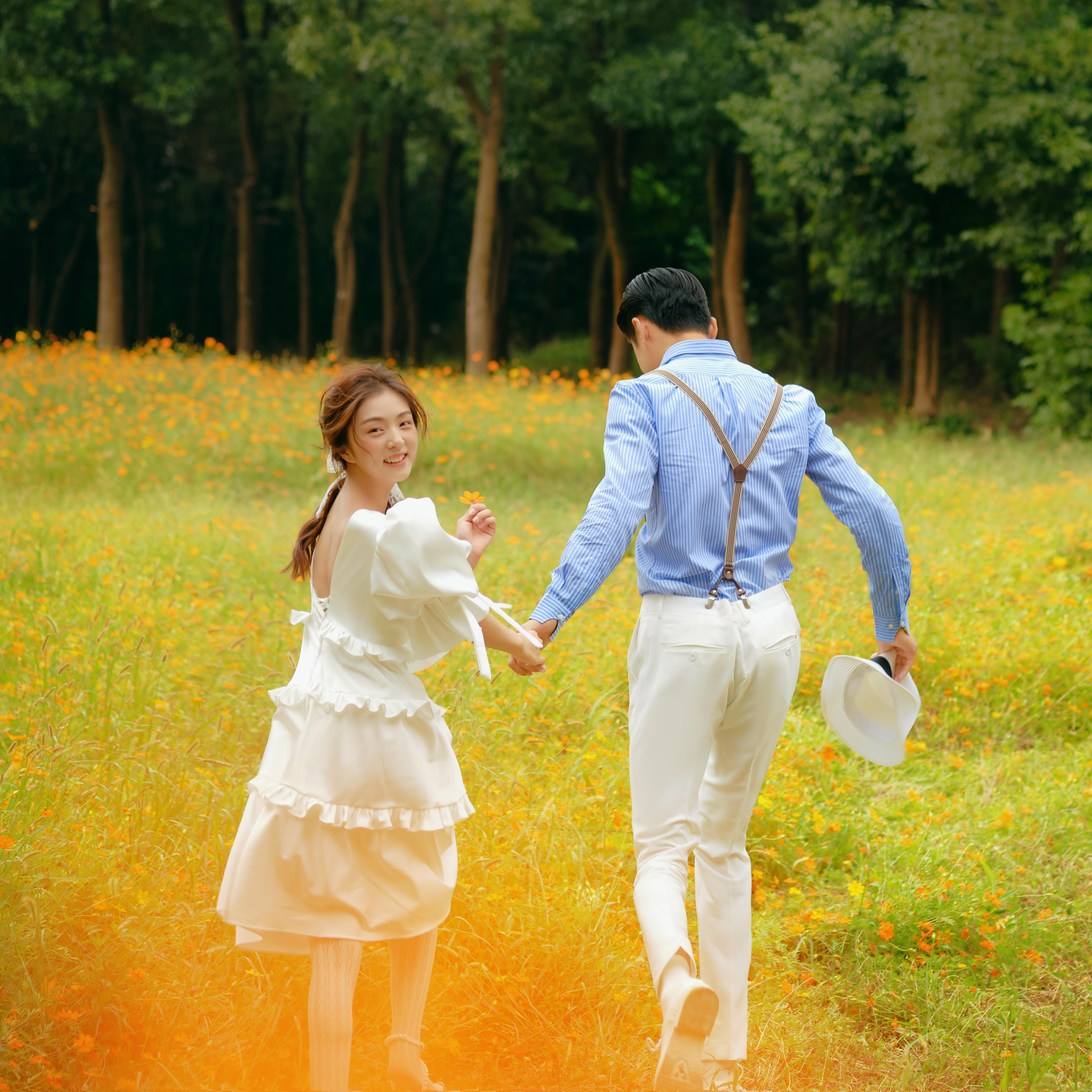 油画里的风景 法式田园电影风婚纱照