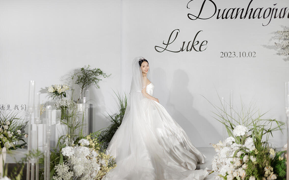 還原度超高的白綠色韓式婚禮美哭我啦