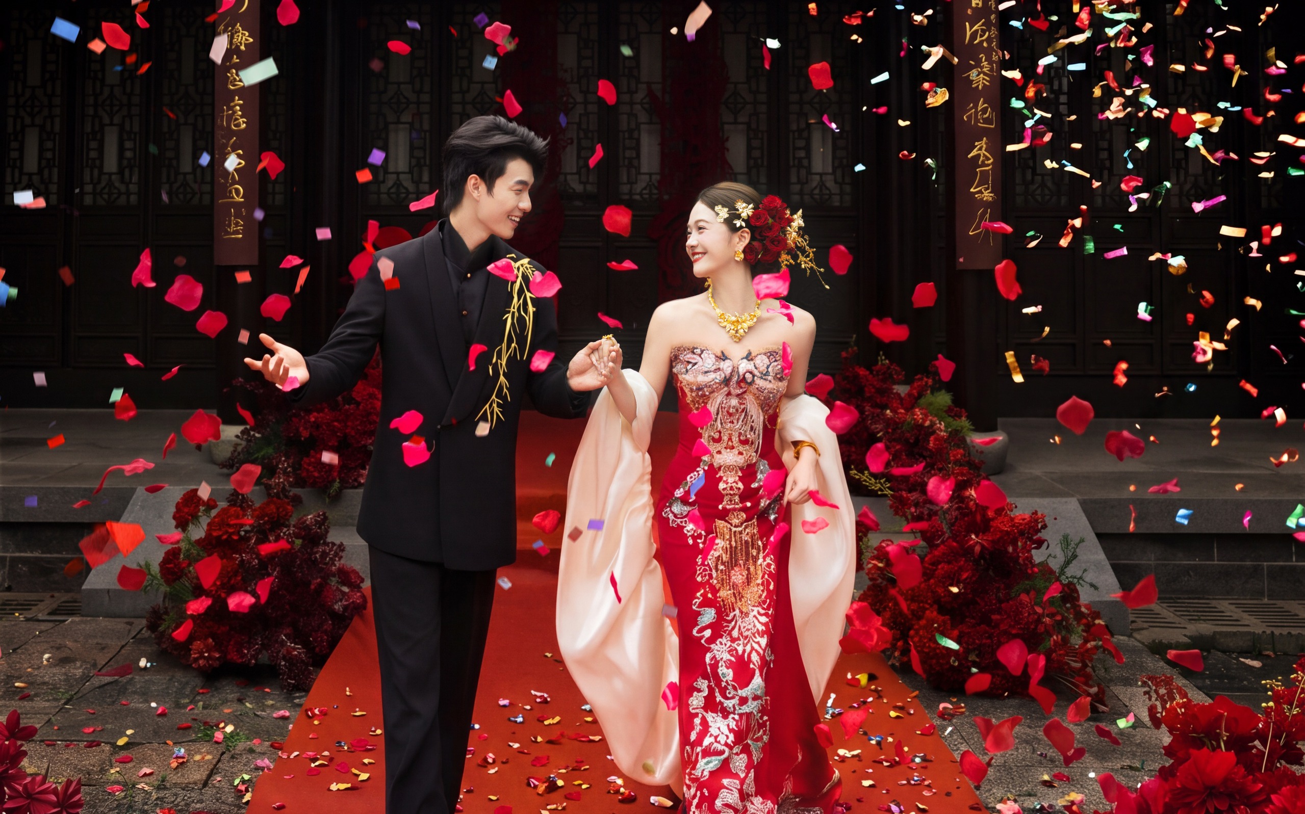 红妆十里，金饰满堂✨新中式婚纱照诚不欺我