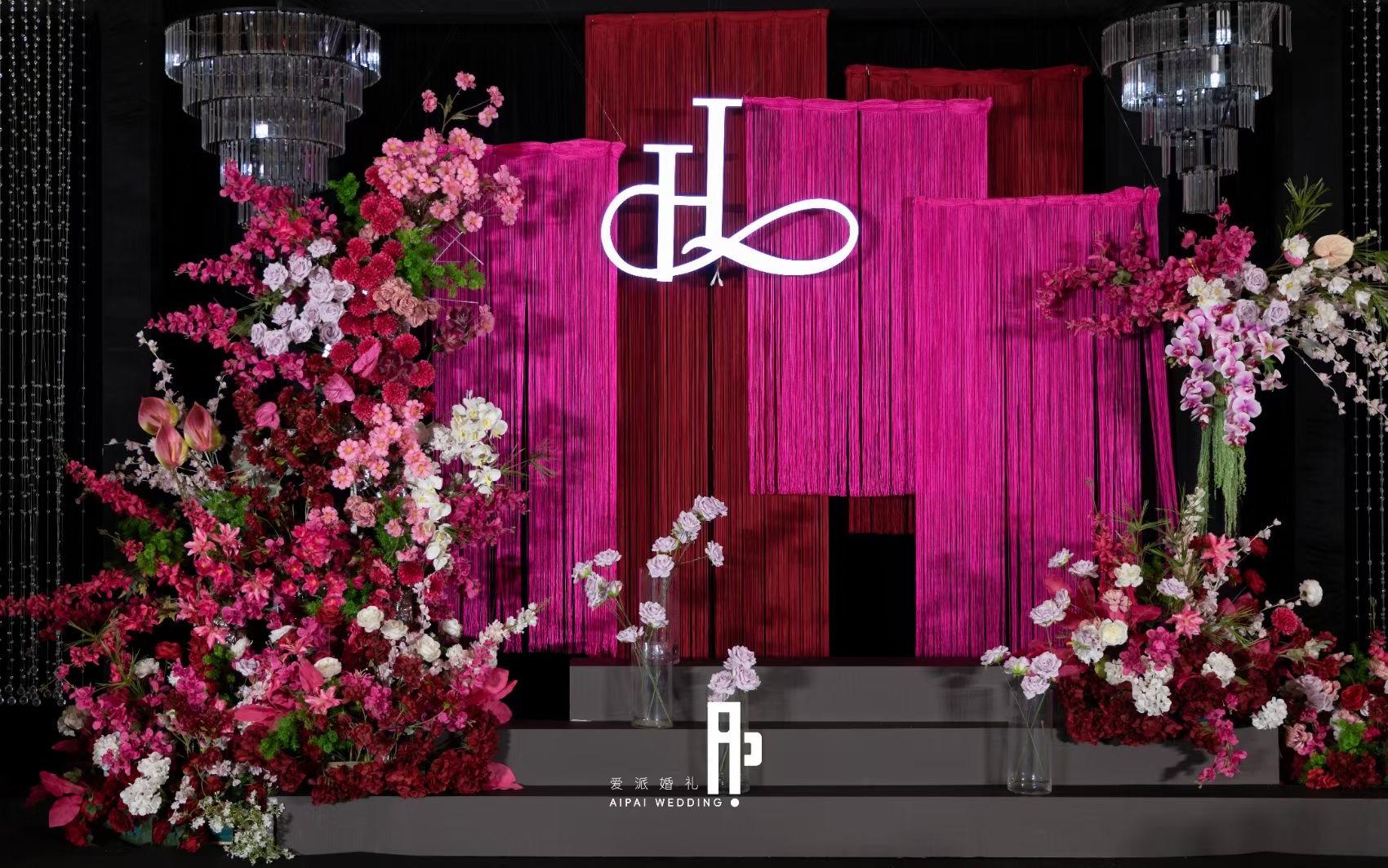 【爱派婚礼】肯尼亚玫红线帘婚礼