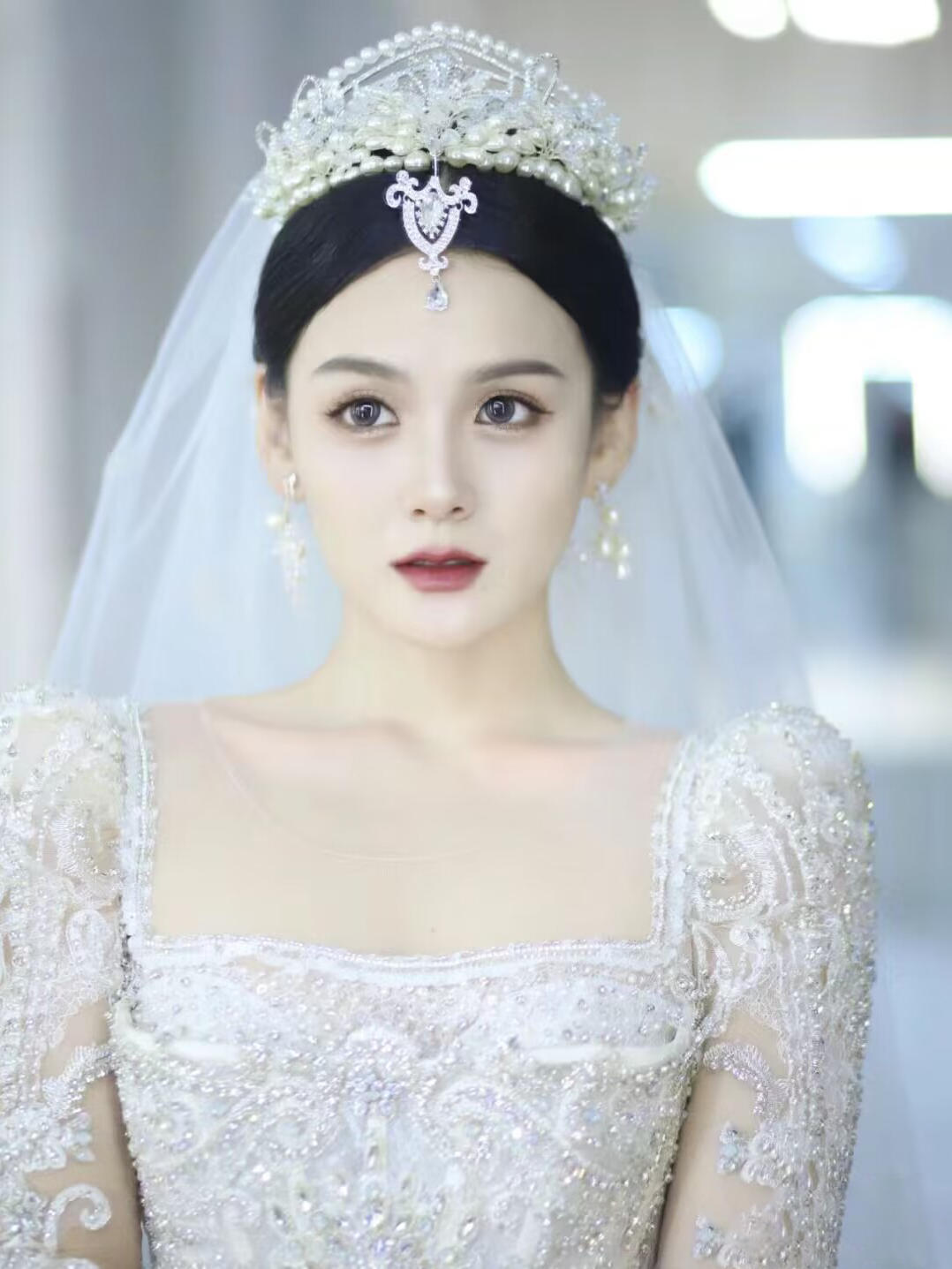 小众新娘造型韩系极简主纱